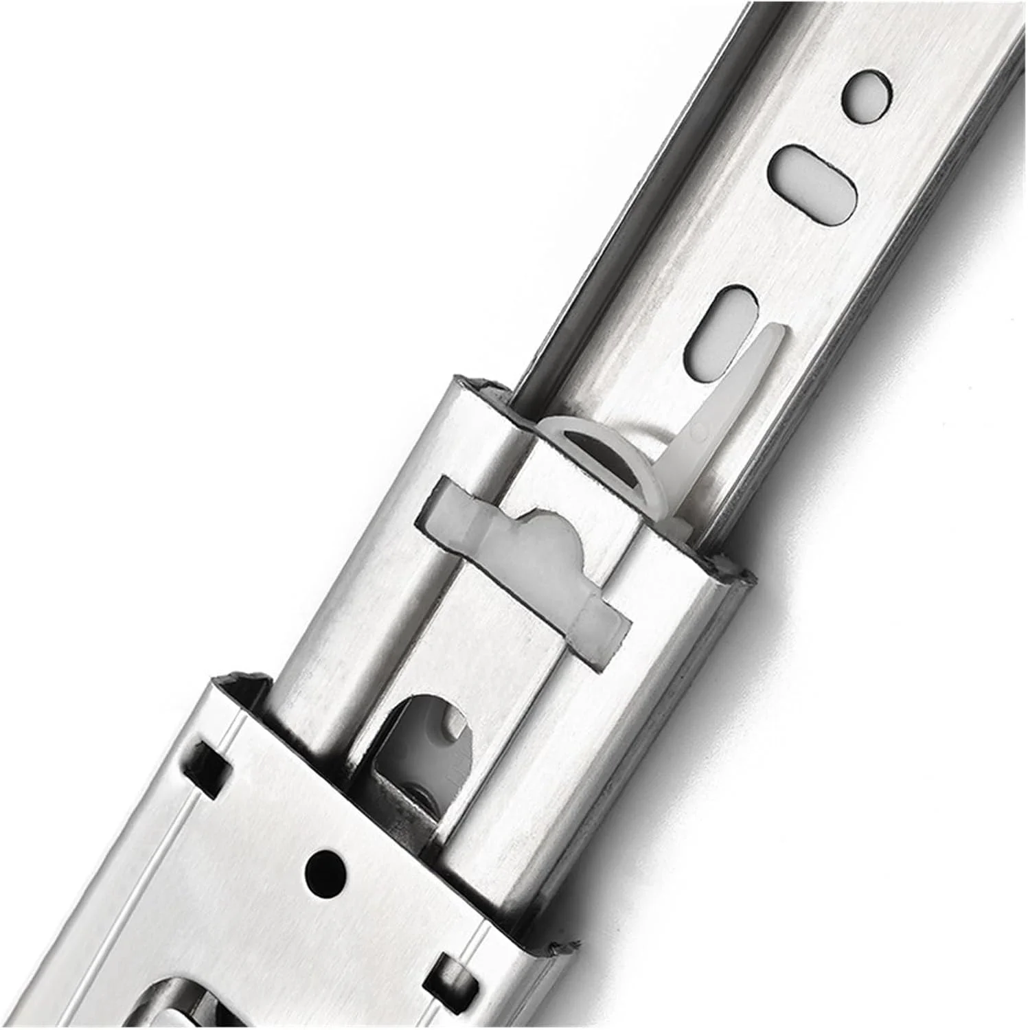 ریل کشو استیل ضد زنگ 10 تا 22 اینچ با مکانیزم آرام بند، ریل سه تکه کشو، سخت افزار مبلمان کابینت (بافر 55 سانتی متر 22 اینچ) ریل کشو استیل ضد زنگ 10 تا 22 اینچ با مکانیزم آرام بند، ریل سه تکه کشو، سخت افزار مبلمان کابینت (بافر 55 سانتی متر 22 اینچ)