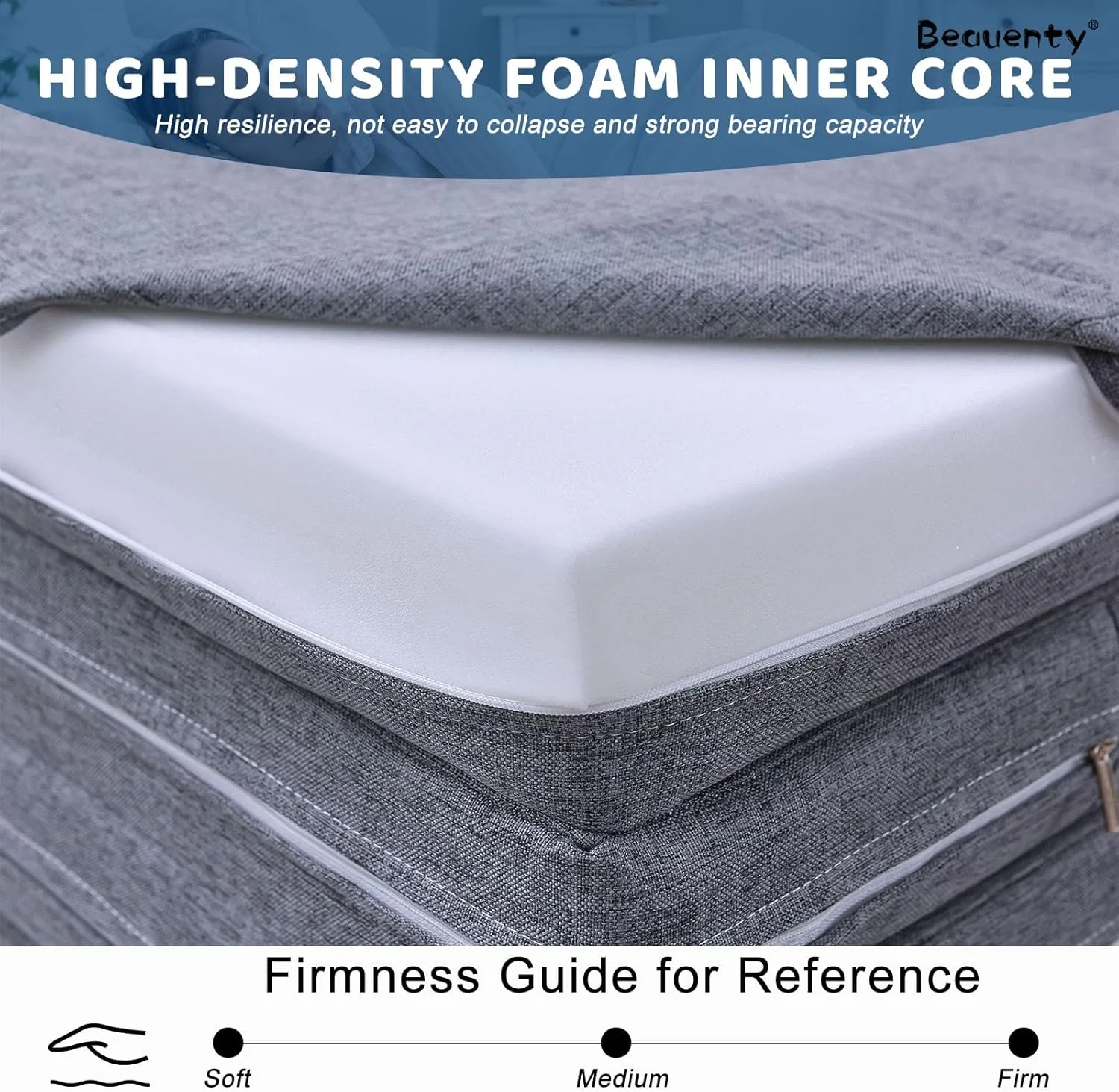 تشک تاشو Beauenty، تشک فوم حافظه دار 4 لایه، تشک یک نفره قابل حمل با روکش قابل شستشو، زیرانداز برای مسافرت، مهمان، خوابیدن، کمپینگ، 200 * 90 * 5 سانتی متر (خاکستری) تشک تاشو Beauenty، تشک فوم حافظه دار 4 لایه، تشک یک نفره قابل حمل با روکش قابل شستشو، زیرانداز برای مسافرت، مهمان، خوابیدن، کمپینگ، 200 * 90 * 5 سانتی متر (خاکستری)