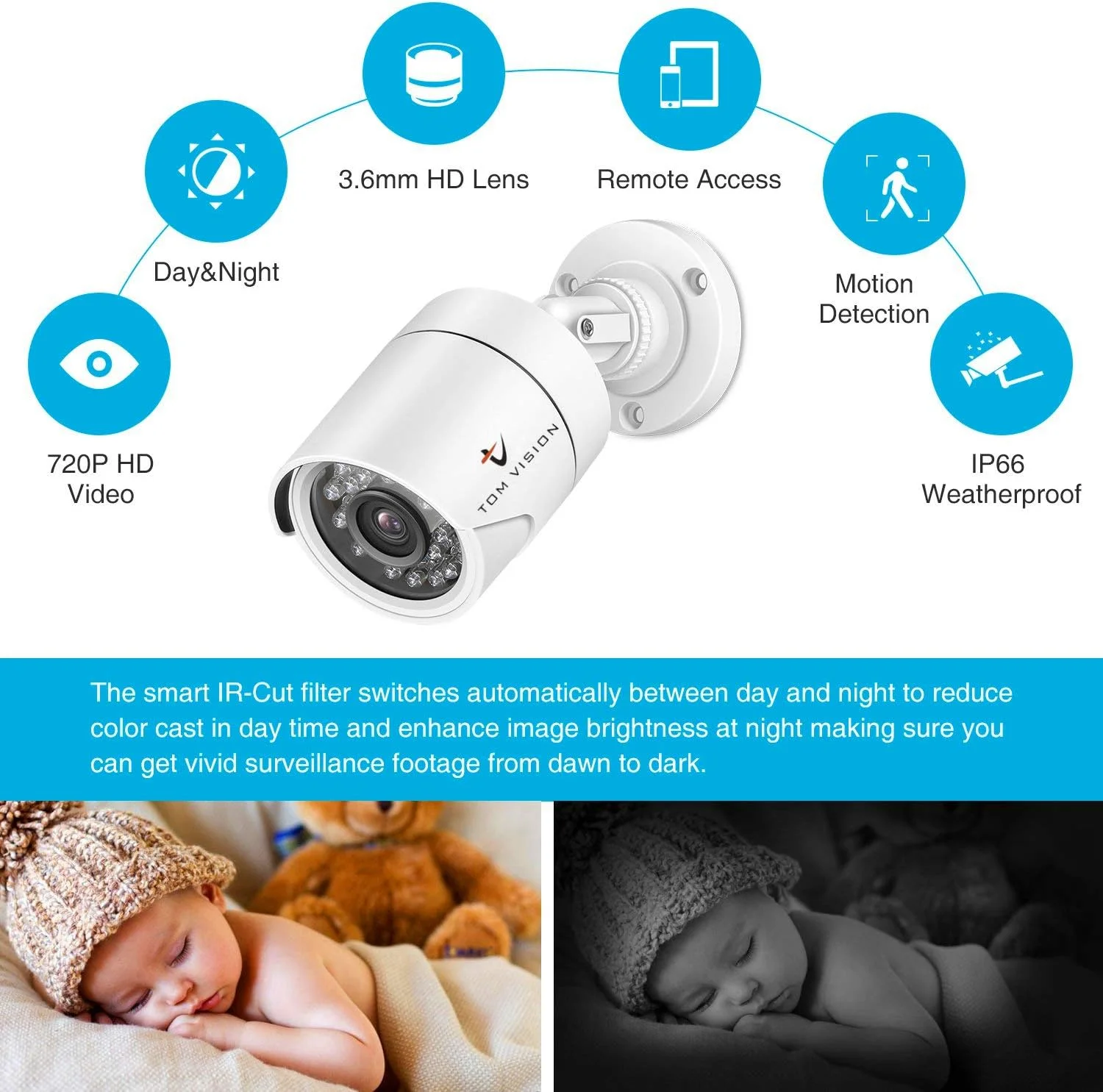 سیستم امنیتی نظارتی 16 کاناله Tomvision Full HD 1280 X 720P، دستگاه ضبط ویدیویی مستقل 16 کاناله H.264 DVR NVR AHD به همراه 16 عدد دوربین بولت ضد آب IP66 دید در شب/روز مادون قرمز سیستم امنیتی نظارتی 16 کاناله Tomvision Full HD 1280 X 720P، دستگاه ضبط ویدیویی مستقل 16 کاناله H.264 DVR NVR AHD به همراه 16 عدد دوربین بولت ضد آب IP66 دید در شب/روز مادون قرمز