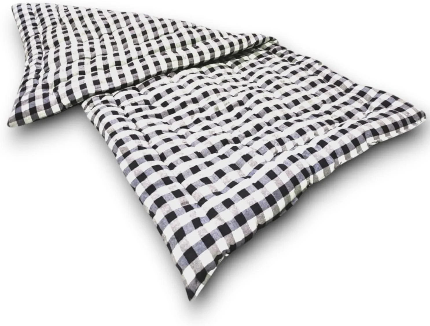 تشک یک نفره نرم و پنبه ای تاشو و سبک وزن ATOOTFUSION | گدا (رنگ ثابت، ظرفیت 1 نفر، 3 در 6 فوت یا 72 در 36 اینچ) طرح شطرنجی سیاه و سفید تشک یک نفره نرم و پنبه ای تاشو و سبک وزن ATOOTFUSION | گدا (رنگ ثابت، ظرفیت 1 نفر، 3 در 6 فوت یا 72 در 36 اینچ) طرح شطرنجی سیاه و سفید