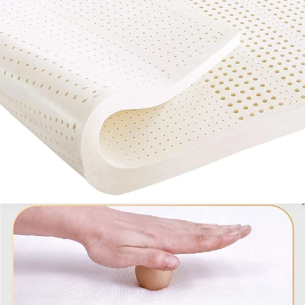 رویه تشک لاتکس طبیعی آریاکو - درجه سفتی متوسط، رویه تشک نرم و ضخیم قابل حمل برای کاهش فشار، روکش تشک لاتکس ارگانیک، 5 سانتی متر، 200x220 سانتی متر (79x86 اینچ)