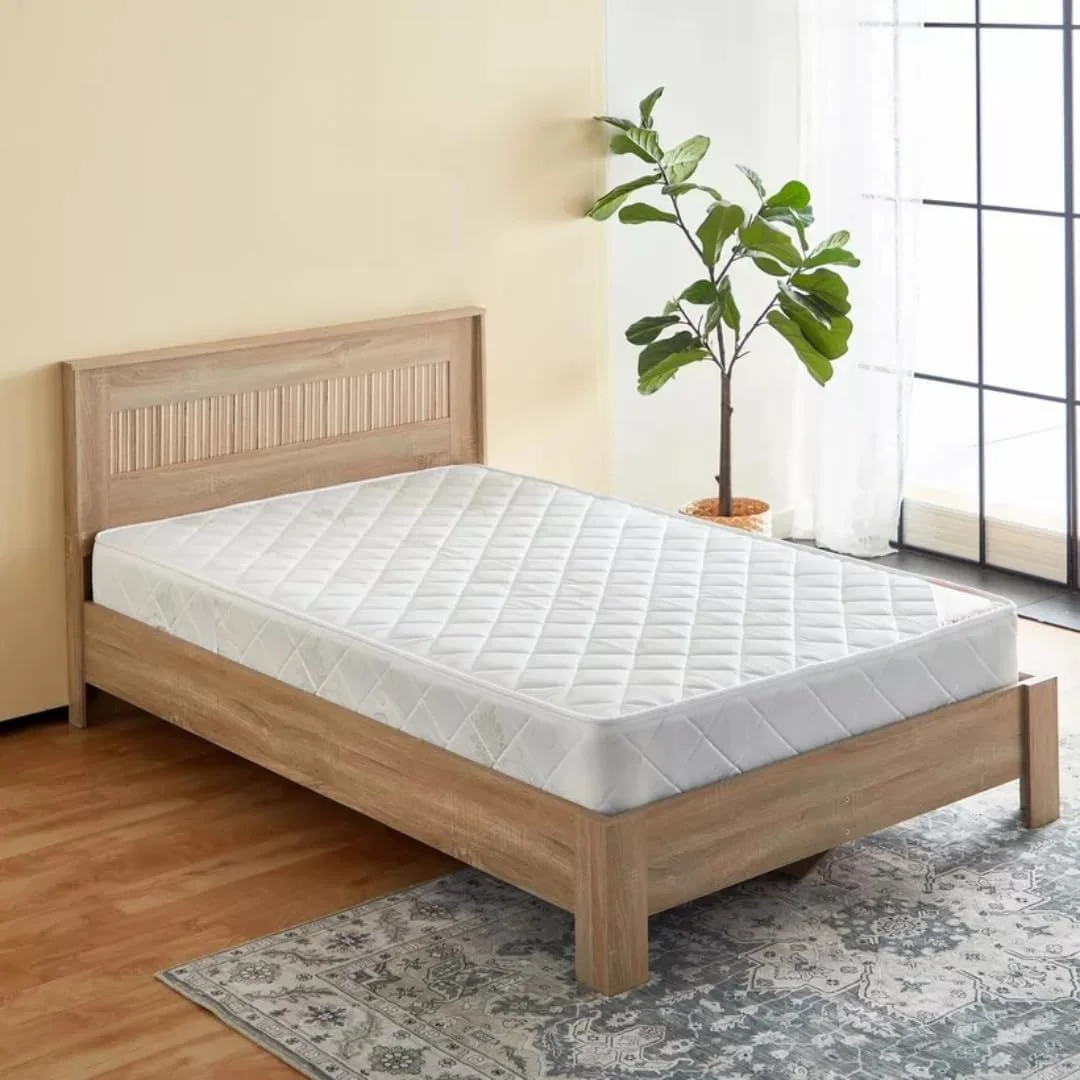 تشک طبی خانگی الوسیت سایز یک نفره 90X200X8 سانتی متر | تشک تخت یک نفره (سفید مایل به شیری، یک نفره، 8 سانتی متر)