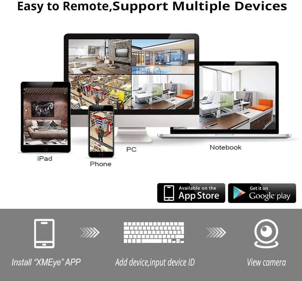 کیت امنیتی دوربین مداربسته استار ست 8 کانال 4 مگاپیکسل 1920X1080 با 4 دوربین بولت و 4 دوربین دام، سیستم هشدار و امنیت خانگی P2P (بدون هارد دیسک) کیت امنیتی دوربین مداربسته استار ست 8 کانال 4 مگاپیکسل 1920X1080 با 4 دوربین بولت و 4 دوربین دام، سیستم هشدار و امنیت خانگی P2P (بدون هارد دیسک)