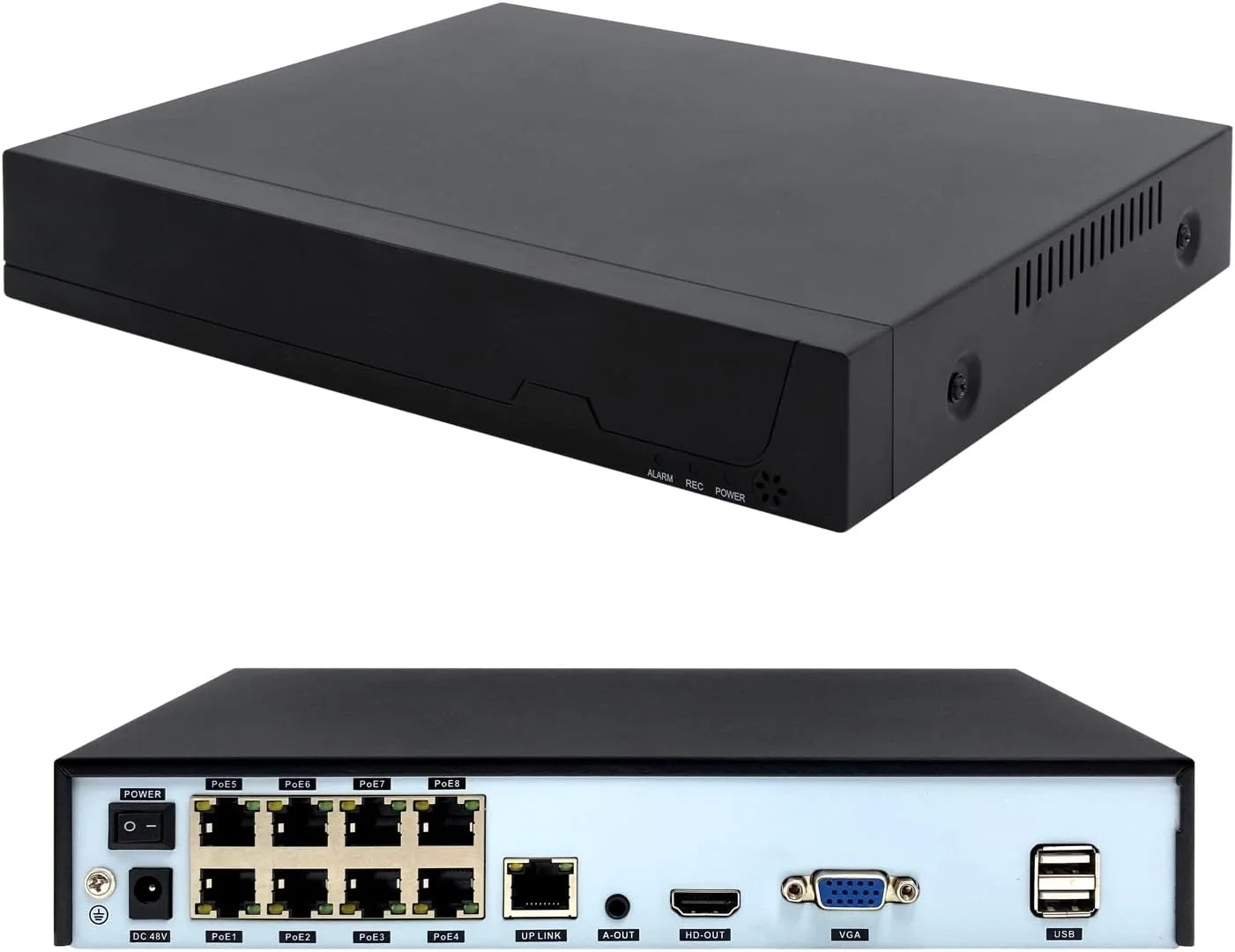 دستگاه ضبط ویدیویی تحت شبکه 8 کانال POE مدل REVODATA H.265، با کیفیت HD 1080P/3MP/4MP/5MP برای سیستم امنیتی دوربین مداربسته، 8 کانال Power Over Ethernet برای دوربین مداربسته، پشتیبانی از هارد دیسک تا 10 ترابایت (POE4008ES) دستگاه ضبط ویدیویی تحت شبکه 8 کانال POE مدل REVODATA H.265، با کیفیت HD 1080P/3MP/4MP/5MP برای سیستم امنیتی دوربین مداربسته، 8 کانال Power Over Ethernet برای دوربین مداربسته، پشتیبانی از هارد دیسک تا 10 ترابایت (POE4008ES)