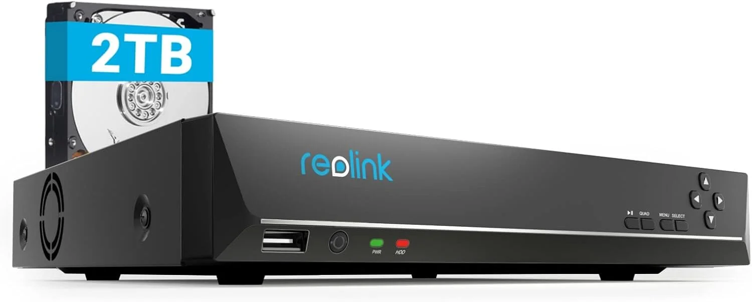 دستگاه ضبط ویدیویی تحت شبکه 8 کاناله 4K PoE Reolink با هارد دیسک 2 ترابایتی، پشتیبانی از دوربین های مداربسته تحت شبکه 12MP/8MP/5MP/4MP/1080P HD PoE IP، ضبط مداوم 24/7، مدل RLN8-410 دستگاه ضبط ویدیویی تحت شبکه 8 کاناله 4K PoE Reolink با هارد دیسک 2 ترابایتی، پشتیبانی از دوربین های مداربسته تحت شبکه 12MP/8MP/5MP/4MP/1080P HD PoE IP، ضبط مداوم 24/7، مدل RLN8-410