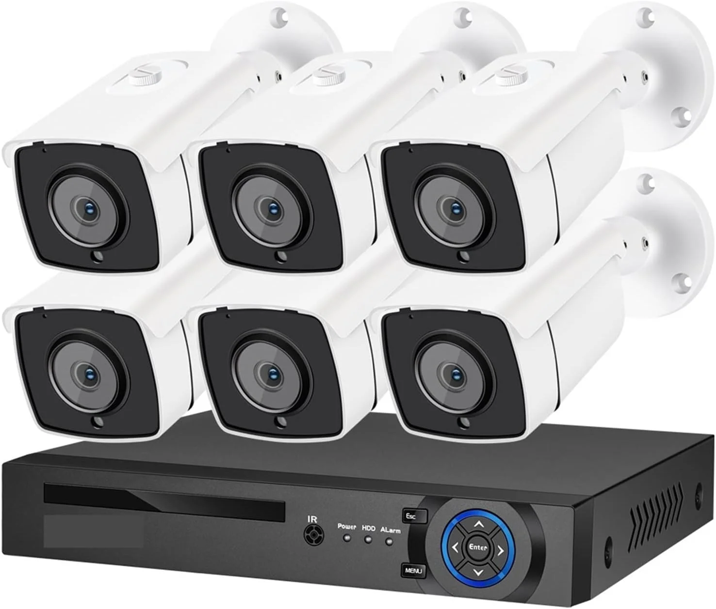 سیستم امنیتی بیسیم PEHUB، 4K Ultra HD 8MP H.265 POE NVR، کیت سیستم امنیتی صوتی، دوربین مداربسته ضد آب فضای باز (رنگ: 4ch Nvr و 4 دوربین، اندازه: 1T) سیستم امنیتی بیسیم PEHUB، 4K Ultra HD 8MP H.265 POE NVR، کیت سیستم امنیتی صوتی، دوربین مداربسته ضد آب فضای باز (رنگ: 4ch Nvr و 4 دوربین، اندازه: 1T)