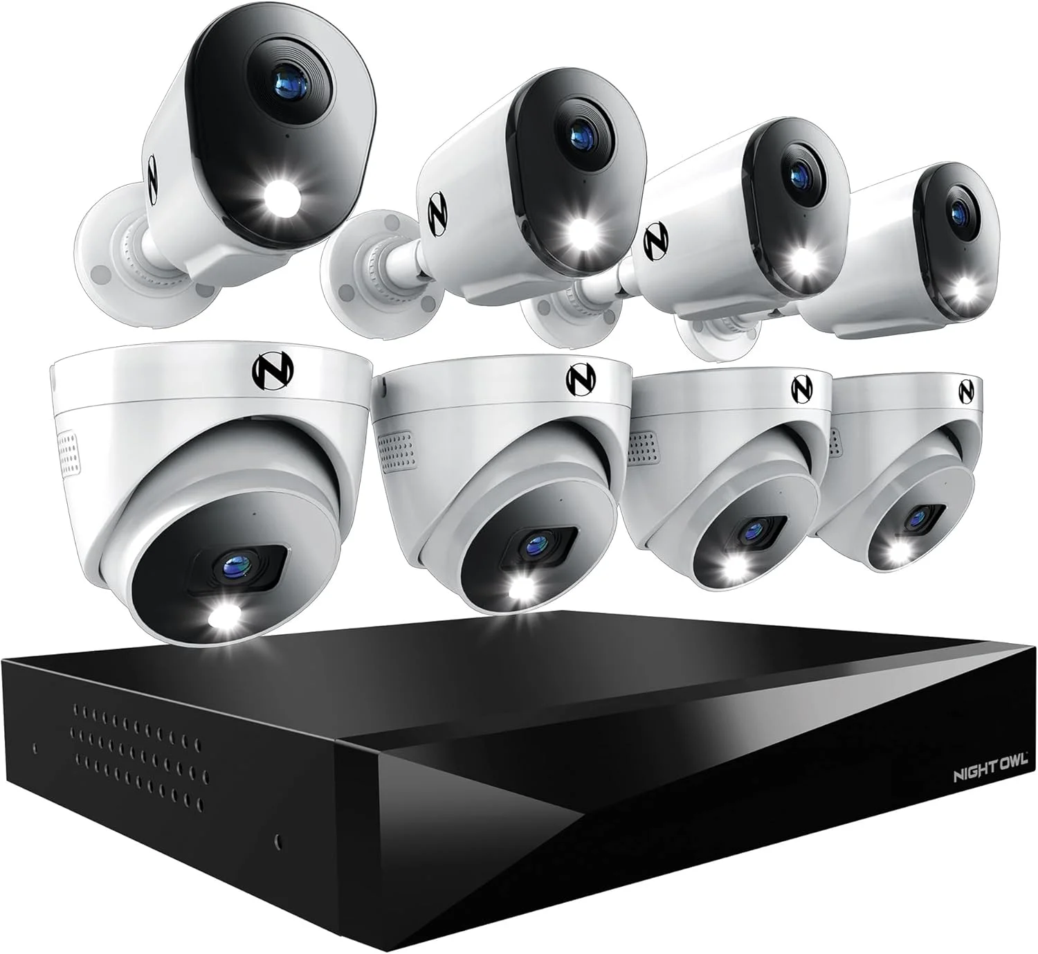 سیستم دوربین مداربسته امنیتی خانگی Night Owl با DVR 12 کاناله صوتی دو طرفه، شامل 8 دوربین (4 بولت و 4 دام) سیمی 2K HD داخلی/خارجی و هارد دیسک 2 ترابایتی (4 بولت/4 دام - 12 کانال) سیستم دوربین مداربسته امنیتی خانگی Night Owl با DVR 12 کاناله صوتی دو طرفه، شامل 8 دوربین (4 بولت و 4 دام) سیمی 2K HD داخلی/خارجی و هارد دیسک 2 ترابایتی (4 بولت/4 دام - 12 کانال)