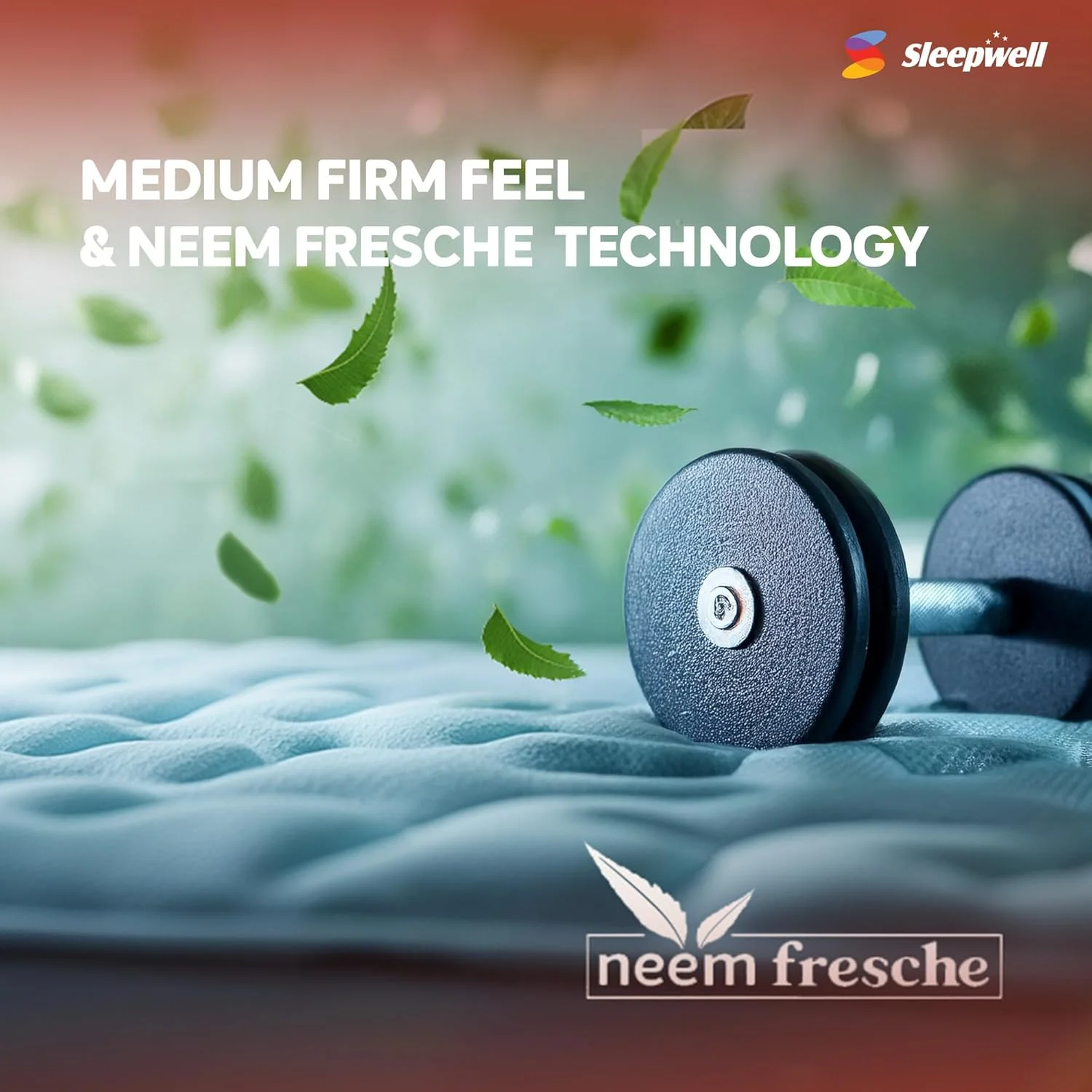 تشک تختخواب یک نفره Sleepwell Utsav 2.0 | فوم Resitec | سایز کینگ | سفتی متوسط | فناوری Neem Fresche | تشک ضد افتادگی (200 طول x 180 عرض x 15 ارتفاع سانتی متر) تشک تختخواب یک نفره Sleepwell Utsav 2.0 | فوم Resitec | سایز کینگ | سفتی متوسط | فناوری Neem Fresche | تشک ضد افتادگی (200 طول x 180 عرض x 15 ارتفاع سانتی متر)