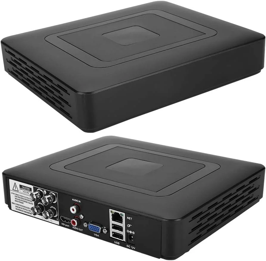 دستگاه ضبط ویدئویی 4 کاناله GQCQGS، سیستم دوربین مداربسته امنیتی 4CH AHD/CVI/TVI/DVR/NVR 5 در 1، دستگاه ضبط ویدئویی بلادرنگ، کیت سیستم دوربین نظارت خانگی