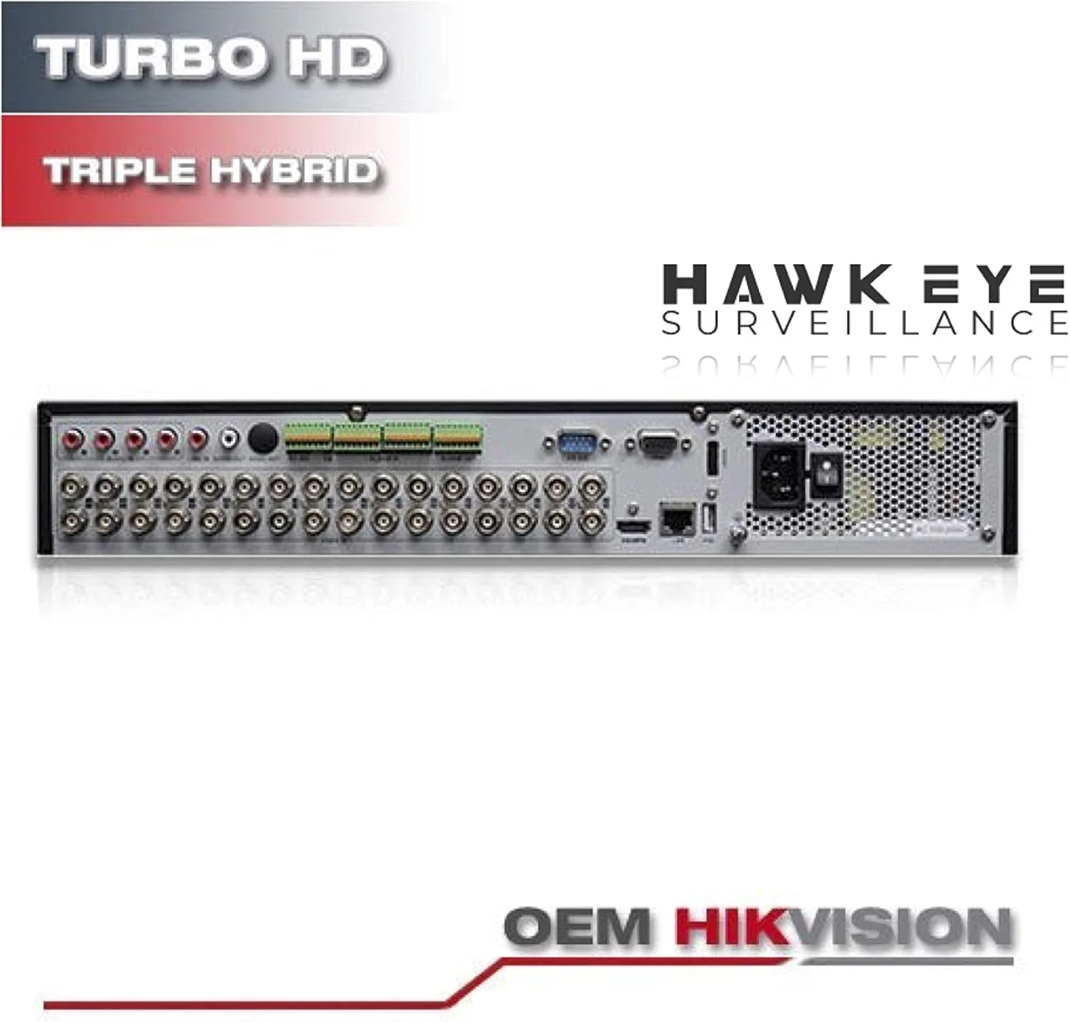 دستگاه ضبط ویدیویی دیجیتال ۳۲ کانال HAWK EYE SURVEILLANCE HD TVI 1080P DVR - دستگاه ضبط ویدیویی دیجیتال ۳۲ کانال HD-TVI/CVI/AHD H264 Full-HD خروجی ویدیویی HDMI/VGA/BNC برای خانه و محل کار، پشتیبانی از دوربین های آنالوگ و IP و اپلیکیشن موبایل دستگاه ضبط ویدیویی دیجیتال ۳۲ کانال HAWK EYE SURVEILLANCE HD TVI 1080P DVR - دستگاه ضبط ویدیویی دیجیتال ۳۲ کانال HD-TVI/CVI/AHD H264 Full-HD خروجی ویدیویی HDMI/VGA/BNC برای خانه و محل کار، پشتیبانی از دوربین های آنالوگ و IP و اپلیکیشن موبایل