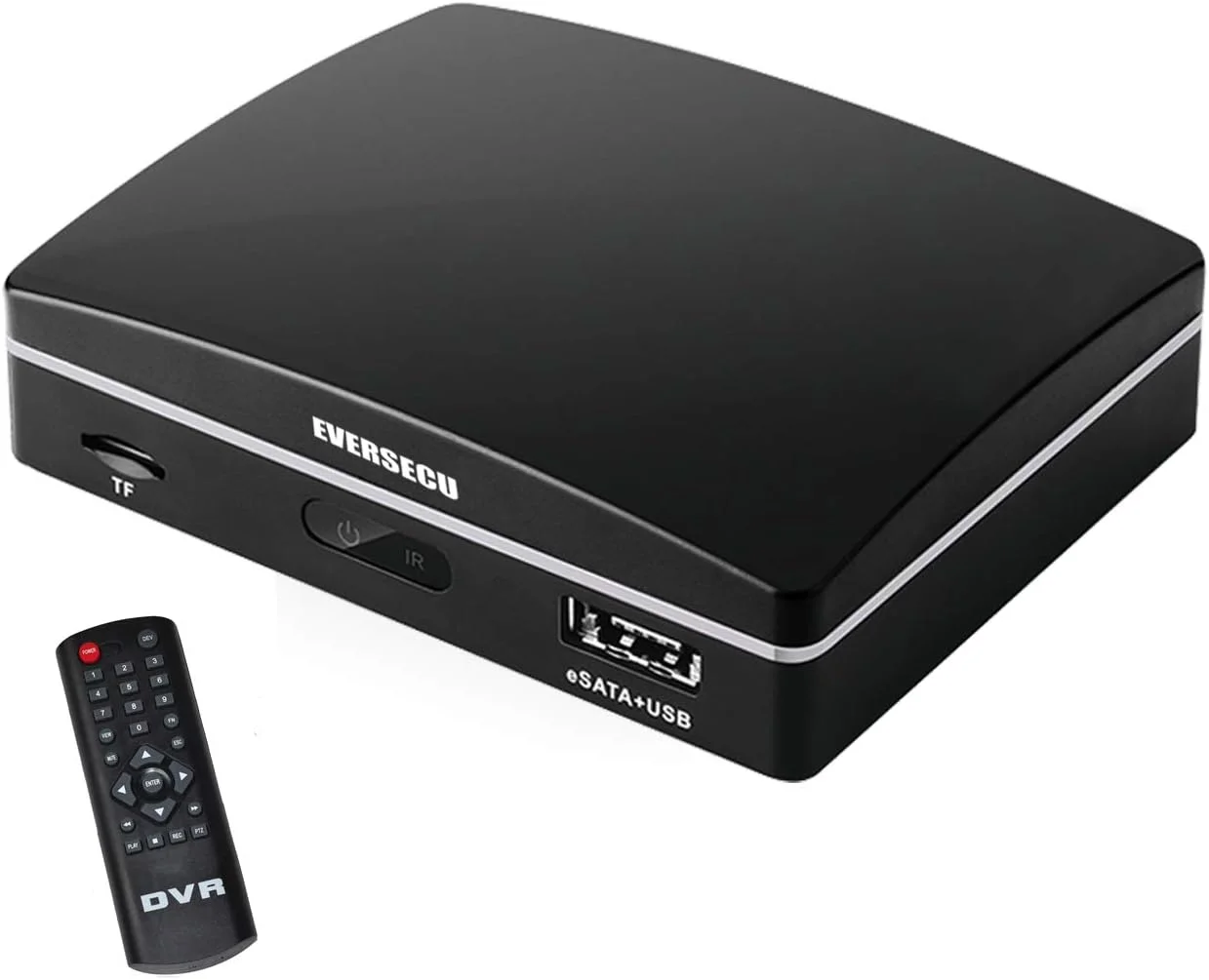 دستگاه ضبط ویدیویی مینی مداربسته 4 کاناله Eversecu، دستگاه DVR هیبریدی 1080P Lite پشتیبانی از دوربین های 1080P AHD/HD-TVI/HD-CVI/CVBS، دستگاه DVR NVR هیبریدی مداربسته بلادرنگ پشتیبانی از کارت TF، هارد دیسک E-Sata، پشتیبانی از مشاهده از راه دور دستگاه DVR مداربسته