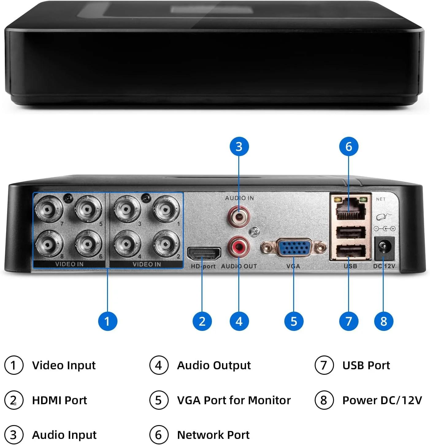 دستگاه ضبط تصاویر 8 کاناله H.265+ DVR و 4 عدد دوربین مداربسته خانگی 2 مگاپیکسلی 1920TVL، سیستم دوربین امنیتی فضای باز، قابلیت های هوشمند تشخیص و بازیابی چهره، هشدار ایمیل، دسترسی از طریق اپلیکیشن موبایل و کامپیوتر، هارد دیسک 1 ترابایتی دستگاه ضبط تصاویر 8 کاناله H.265+ DVR و 4 عدد دوربین مداربسته خانگی 2 مگاپیکسلی 1920TVL، سیستم دوربین امنیتی فضای باز، قابلیت های هوشمند تشخیص و بازیابی چهره، هشدار ایمیل، دسترسی از طریق اپلیکیشن موبایل و کامپیوتر، هارد دیسک 1 ترابایتی