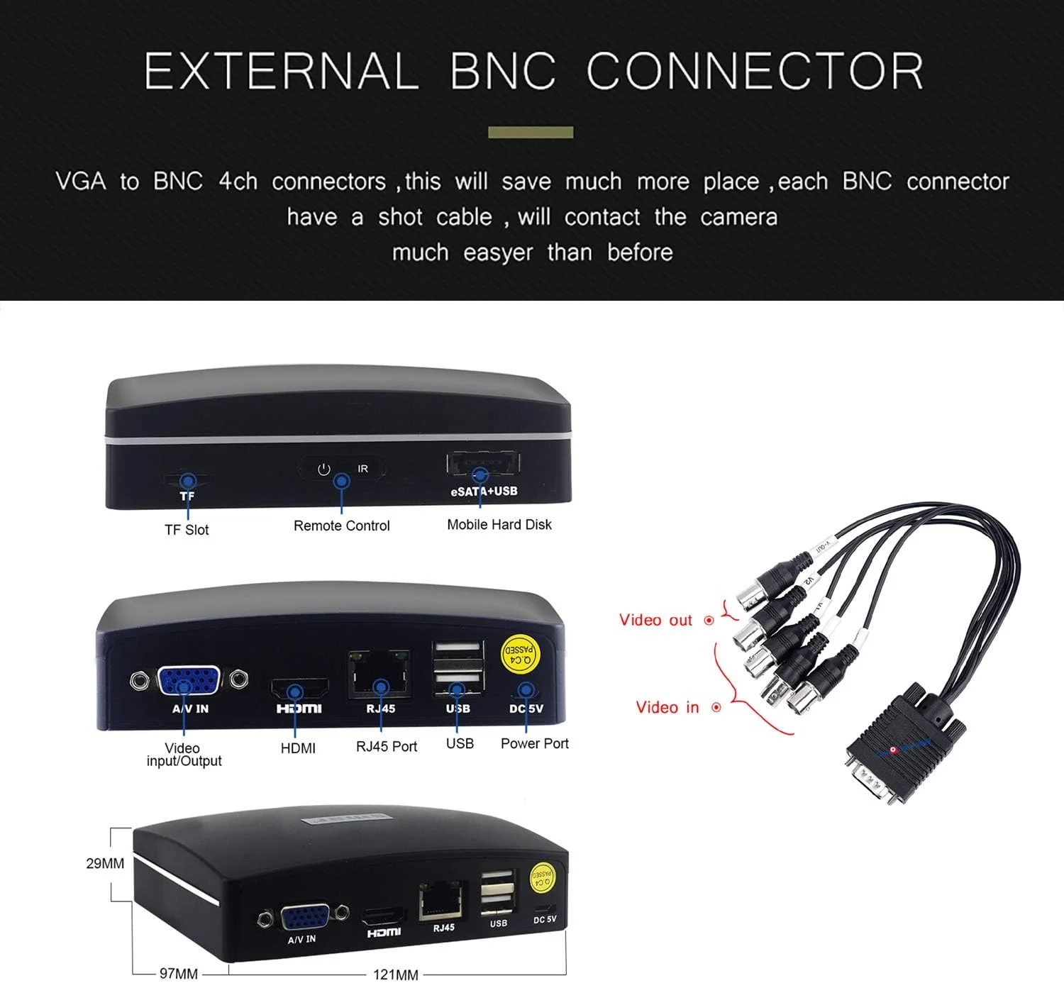 دستگاه ضبط ویدیویی مینی مداربسته 4 کاناله Eversecu، دستگاه DVR هیبریدی 1080P Lite پشتیبانی از دوربین های 1080P AHD/HD-TVI/HD-CVI/CVBS، دستگاه DVR NVR هیبریدی مداربسته بلادرنگ پشتیبانی از کارت TF، هارد دیسک E-Sata، پشتیبانی از مشاهده از راه دور دستگاه DVR مداربسته دستگاه ضبط ویدیویی مینی مداربسته 4 کاناله Eversecu، دستگاه DVR هیبریدی 1080P Lite پشتیبانی از دوربین های 1080P AHD/HD-TVI/HD-CVI/CVBS، دستگاه DVR NVR هیبریدی مداربسته بلادرنگ پشتیبانی از کارت TF، هارد دیسک E-Sata، پشتیبانی از مشاهده از راه دور دستگاه DVR مداربسته