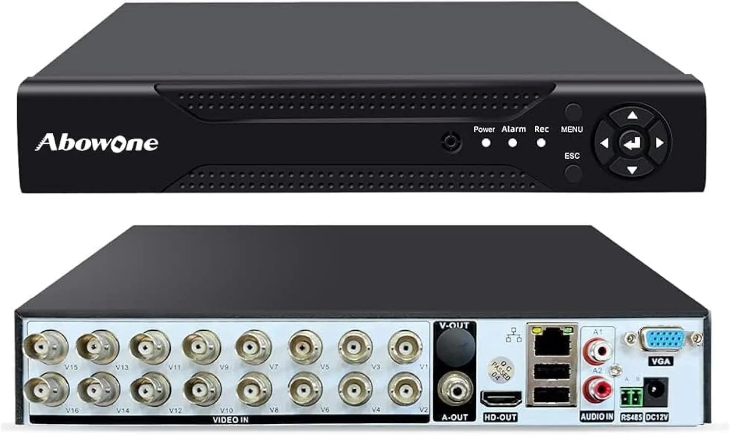 دستگاه ضبط کننده DVR شانزده کاناله هایبرید DVR H.264 سیستم دوربین مداربسته امنیتی ضبط کننده ویدئویی دیجیتال (هارد دیسک شامل نمی شود)
