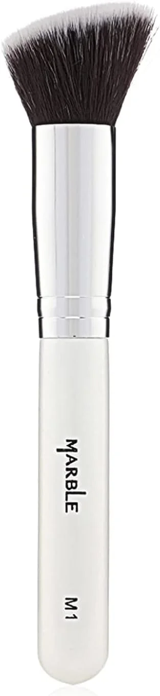 براش زاویه دار طرح مرمر ایزی وی M001 برای رژگونه کرمی و کانتور با الیاف مصنوعی بسیار نرم که به آرایش زیرین آسیب نمی رساند براش زاویه دار طرح مرمر ایزی وی M001 برای رژگونه کرمی و کانتور با الیاف مصنوعی بسیار نرم که به آرایش زیرین آسیب نمی رساند