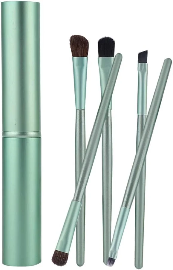 ست براش آرایشی چشم Haofy، 5 تکه، براش لوازم آرایشی قابل حمل، سایه چشم، پودر و پرایمر، ابزار آرایش برای ترکیب رژگونه ست براش آرایشی چشم Haofy، 5 تکه، براش لوازم آرایشی قابل حمل، سایه چشم، پودر و پرایمر، ابزار آرایش برای ترکیب رژگونه