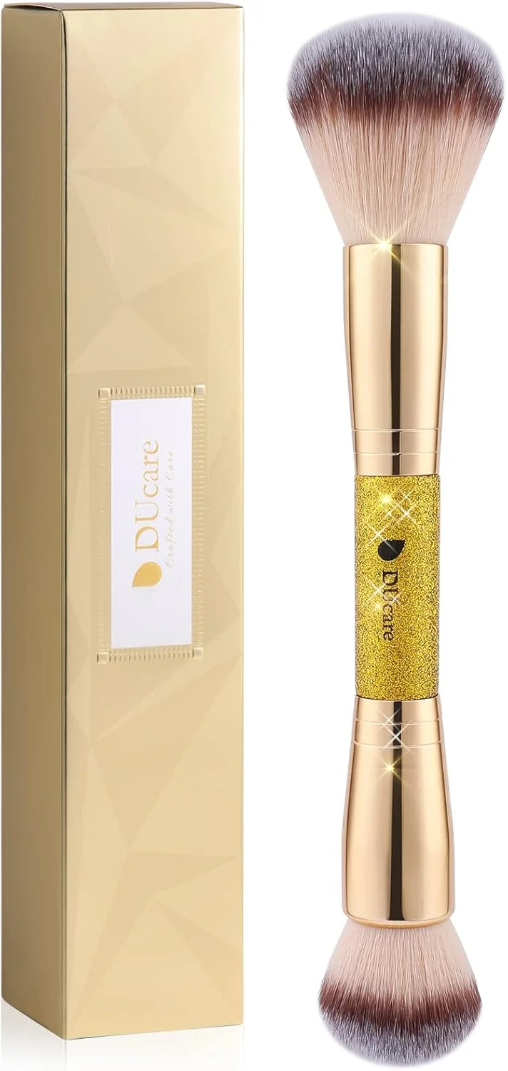 براش پودر فونداسیون دوکاره، براش های آرایشی رژگونه دو سر، براش برنزر و رژگونه ایده آل برای کرم یا پودر براش پودر فونداسیون دوکاره، براش های آرایشی رژگونه دو سر، براش برنزر و رژگونه ایده آل برای کرم یا پودر