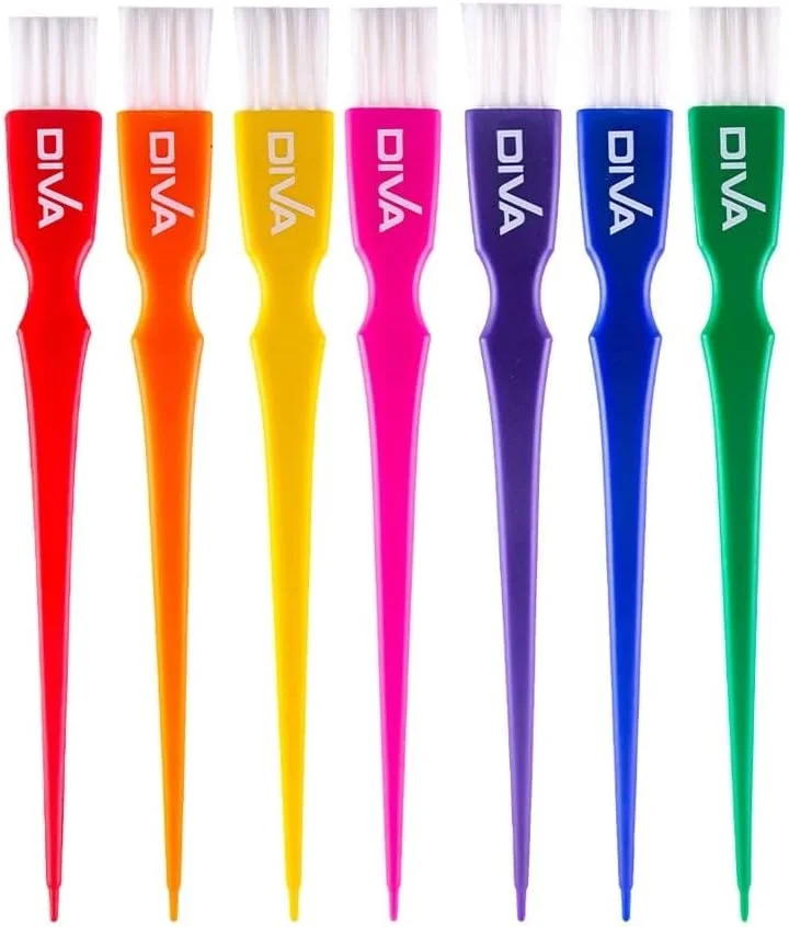 ست برس رنگ مو مینی رنگین کمانی Diva – 7 برس رنگی متنوع برای دقت و جزئیات ست برس رنگ مو مینی رنگین کمانی Diva – 7 برس رنگی متنوع برای دقت و جزئیات