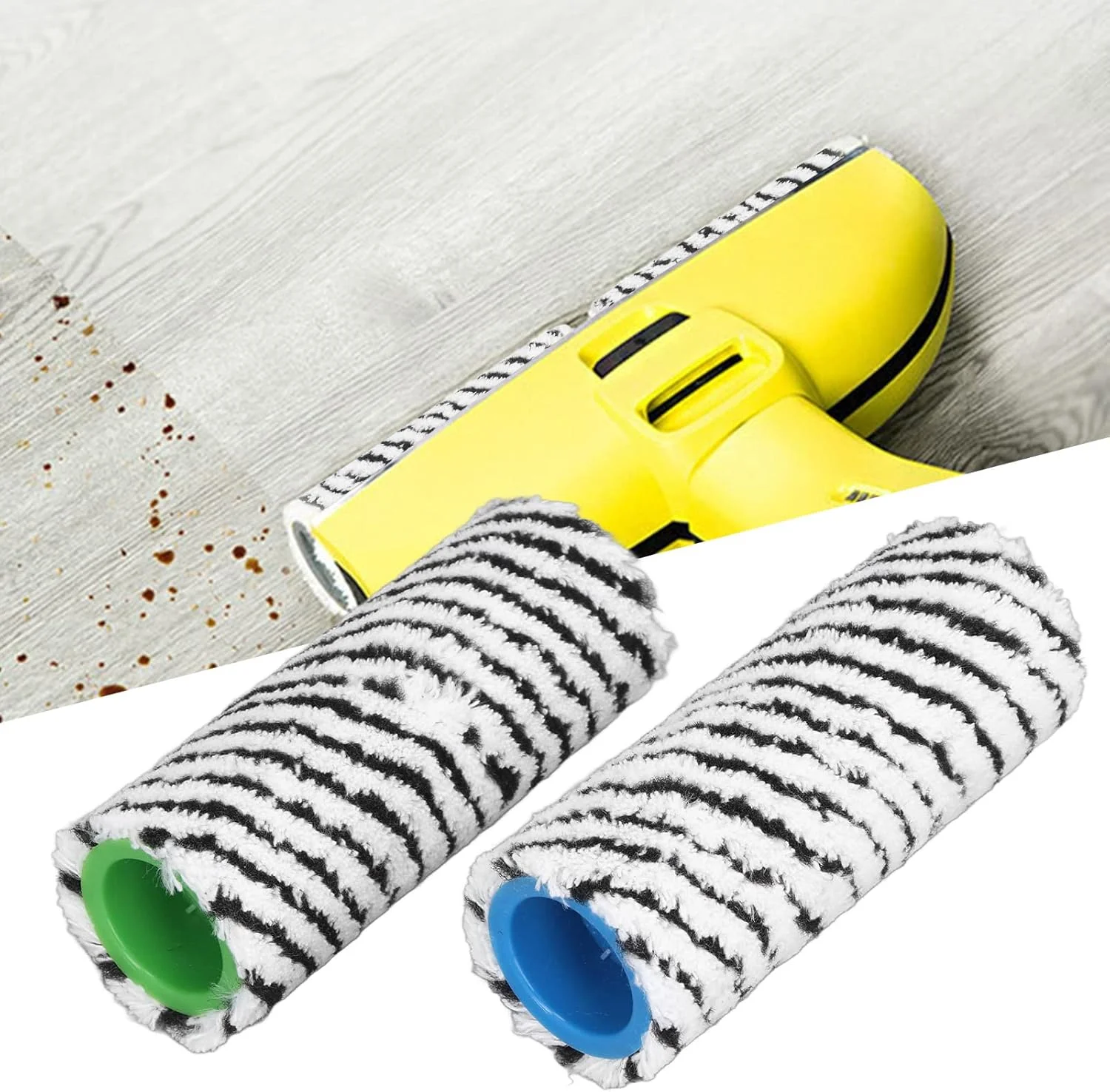غلتک تمیز کننده کف با کاربری آسان، کم صدا، برس غلتکی قابل شستشو برای جایگزینی Karcher FC3 FC3D FC5 FC5D FC7 غلتک تمیز کننده کف با کاربری آسان، کم صدا، برس غلتکی قابل شستشو برای جایگزینی Karcher FC3 FC3D FC5 FC5D FC7