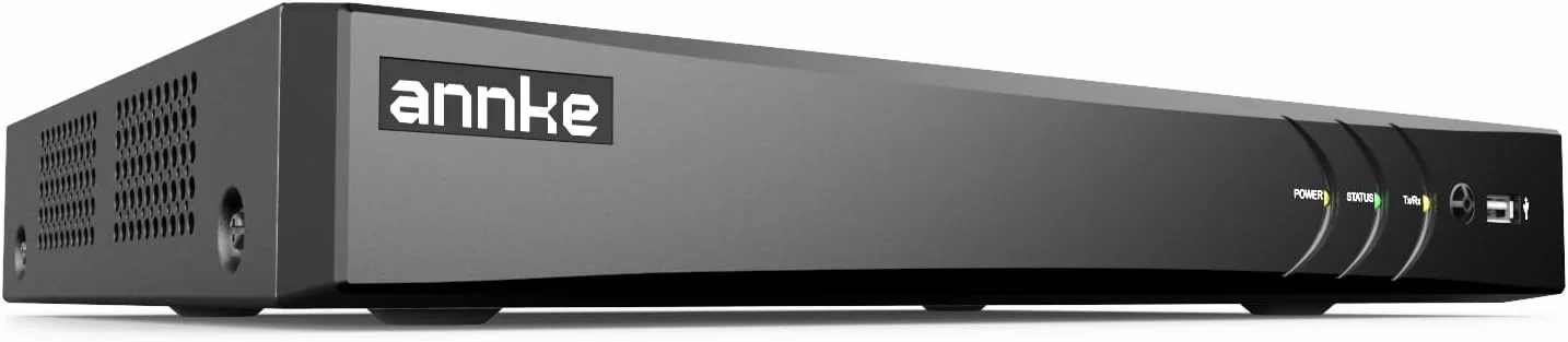 دستگاه ضبط کننده دوربین مداربسته هوش مصنوعی 8 کانال 4K ANNKE با قابلیت تشخیص انسان و وسیله نقلیه، DVR هشت مگاپیکسلی 5 در 1 برای سیستم امنیتی خانه، سازگار با الکسا، سازگار با دوربین های AHD/CVI/TVI/IP/CVBS (آنالوگ)، بدون هارد دیسک