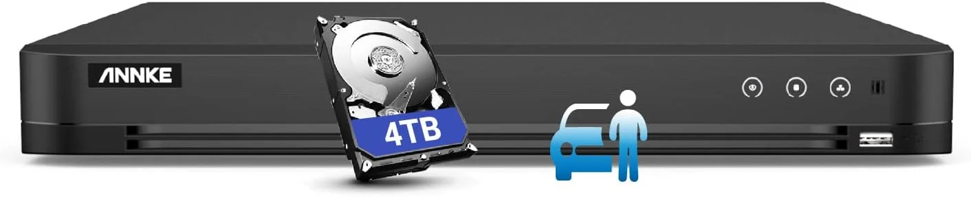 دستگاه ضبط DVR لایت 32 کانال ANNKE با هوش مصنوعی، H.265+، هارد دیسک 4 ترابایتی و دوربین مداربسته 5 مگاپیکسلی 5 در 1