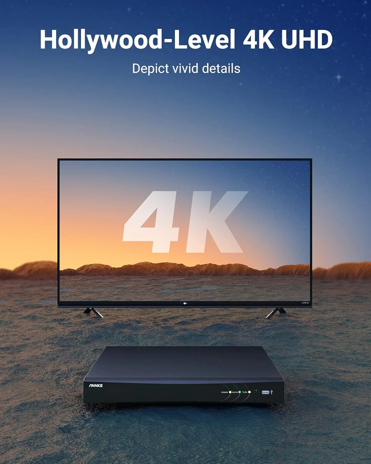 دستگاه ضبط ویدیویی دیجیتال هوش مصنوعی 8 کاناله 4K ANNKE با قابلیت تشخیص انسان/خودرو، ضبط کننده ویدیویی دیجیتال امنیتی 5 در 1 H.265+ سازگار با الکسا، پشتیبانی از 8 کانال دوربین آنالوگ و 4 کانال دوربین IP 8 مگاپیکسلی برای سیستم مداربسته خانگی، هارد دیسک 1 ترابایتی دستگاه ضبط ویدیویی دیجیتال هوش مصنوعی 8 کاناله 4K ANNKE با قابلیت تشخیص انسان/خودرو، ضبط کننده ویدیویی دیجیتال امنیتی 5 در 1 H.265+ سازگار با الکسا، پشتیبانی از 8 کانال دوربین آنالوگ و 4 کانال دوربین IP 8 مگاپیکسلی برای سیستم مداربسته خانگی، هارد دیسک 1 ترابایتی