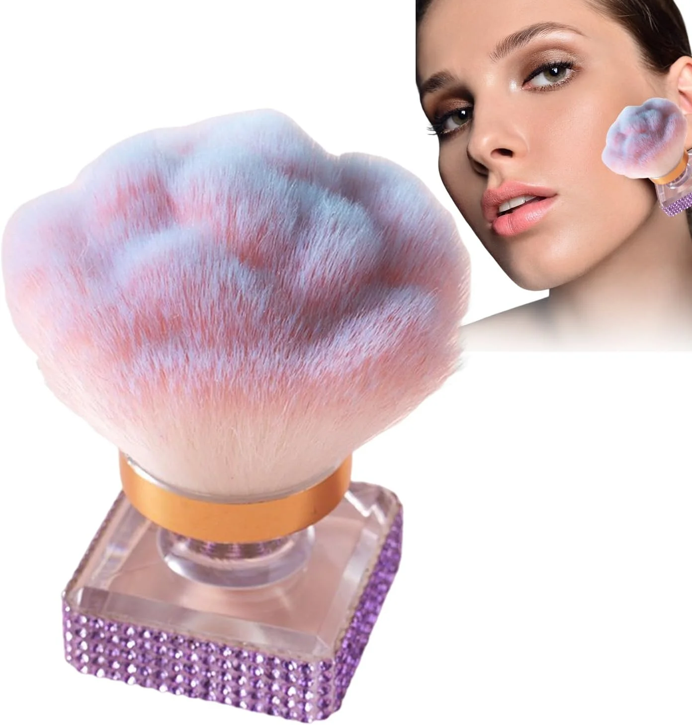 براش ترکیبی برای آرایش، براش های آرایشی رژگونه کانتور، ابزار آرایشی مسافرتی برای پدیکور مانیکور هایلایت کانتورینگ
