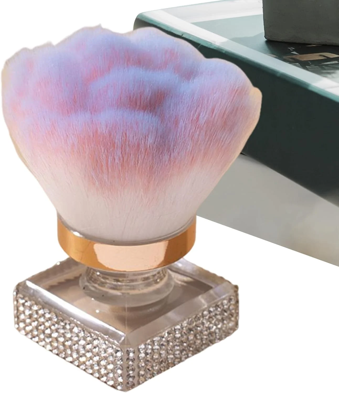 برس رژگونه برای گونه - برس پاک کننده پودر ناخن - ابزار آرایشی مسافرتی برای پدیکور مانیکور هایلایت کانتورینگ