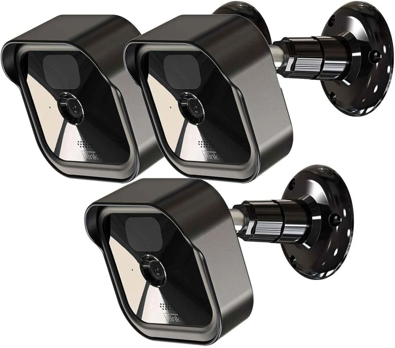 محافظ و پایه نصب دوربین جدید Blink Outdoor از Tizomi، پوشش محافظ ضد آب و پایه قابل تنظیم 360 درجه برای سیستم دوربین امنیتی خانگی Blink Outdoor Indoor (مشکی، بسته 3 عددی)