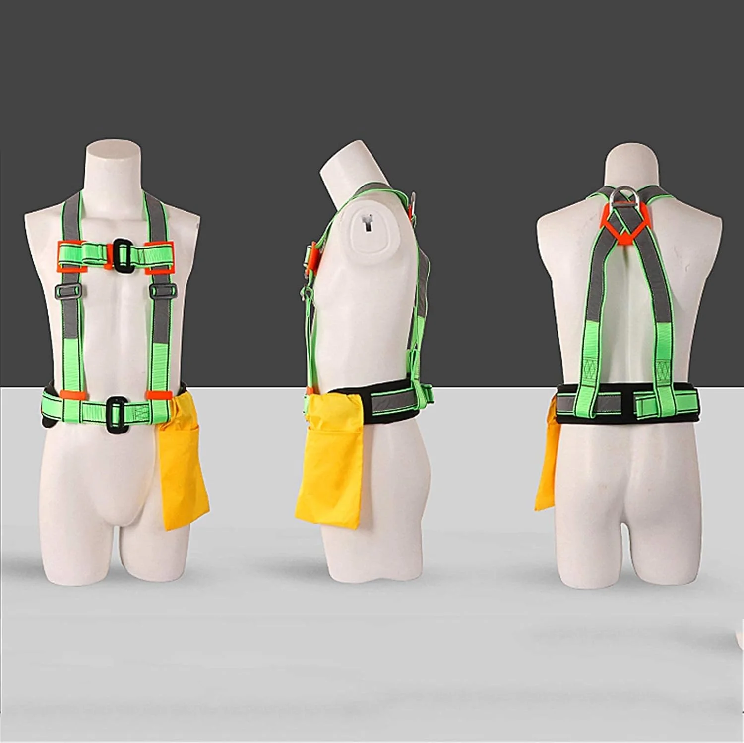 هارنس ایمنی سقوط، محافظت شخصی در برابر سقوط برای کار در ارتفاع، نیم تنه با طناب محافظ سقوط با قلاب (قلاب بزرگ 1.8 متری) زندگی جالب خانه شاد