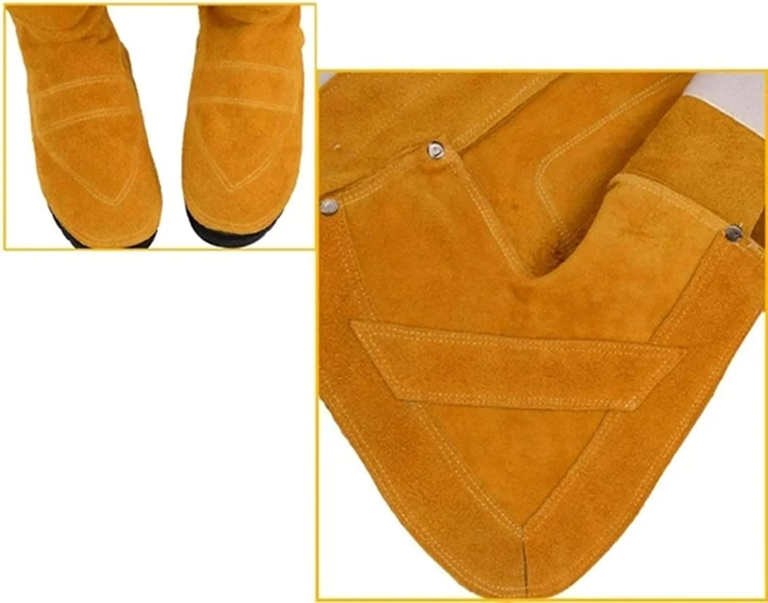 محافظ ساق چرمی جوشکاری Iwinna، پوشش محافظ کفش و پا برای جوشکار، محافظت ایمنی پا در برابر شعله محافظ ساق چرمی جوشکاری Iwinna، پوشش محافظ کفش و پا برای جوشکار، محافظت ایمنی پا در برابر شعله