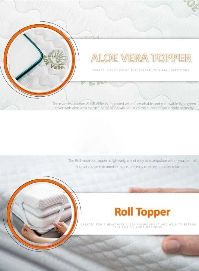 تشکچه مموری فوم فوق العاده نرم ضد حساسیت با کیفیت عالی SULSHA مدل Aloe Vera سایز کینگ 190X180X5 سانتی متر تشکچه مموری فوم فوق العاده نرم ضد حساسیت با کیفیت عالی SULSHA مدل Aloe Vera سایز کینگ 190X180X5 سانتی متر