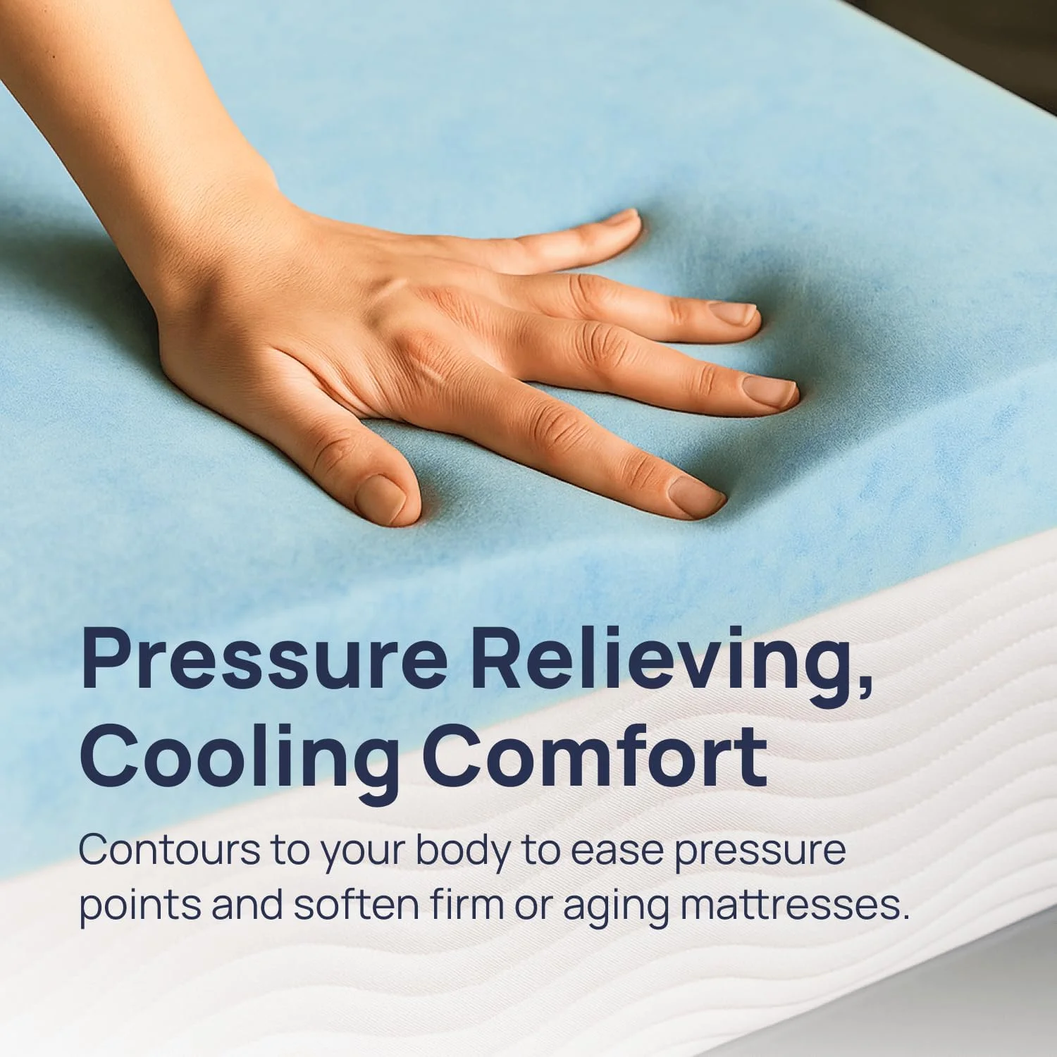 رویه تشک فوم مموری ژل دار Sure2Sleep، تولید آمریکا، ضخامت 2 اینچ (سایز کوئین) رویه تشک فوم مموری ژل دار Sure2Sleep، تولید آمریکا، ضخامت 2 اینچ (سایز کوئین)