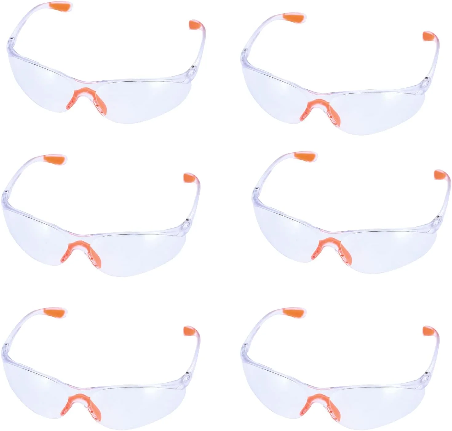 عینک ایمنی CSDPC | عینک ایمنی ضد مه برای کار | 6 عدد عینک محافظ چشم | عینک ایمنی تجهیزات حفاظتی برای ساخت و ساز، آزمایشگاه، مواد شیمیایی