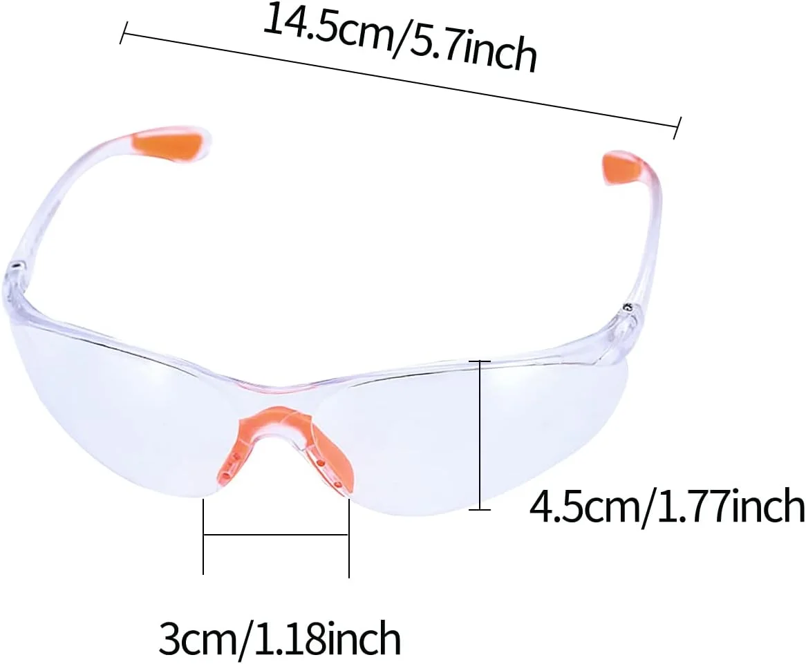 عینک ایمنی CSDPC | عینک ایمنی ضد مه برای کار | 6 عدد عینک محافظ چشم | عینک ایمنی تجهیزات حفاظتی برای ساخت و ساز، آزمایشگاه، مواد شیمیایی