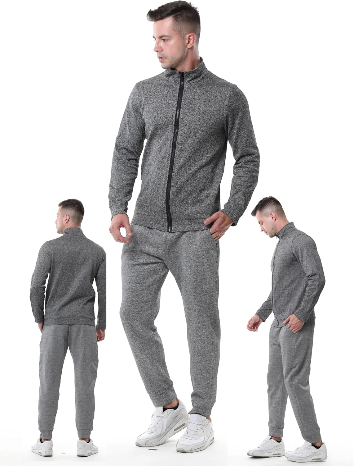 لباس ضد ضربه 5 لایه، لباس امنیتی ضد برش، شلوار آستین بلند ضد گاز گرفتگی و ضد پارگی، برای پرسنل پلیس و امنیتی، خاکستری-L