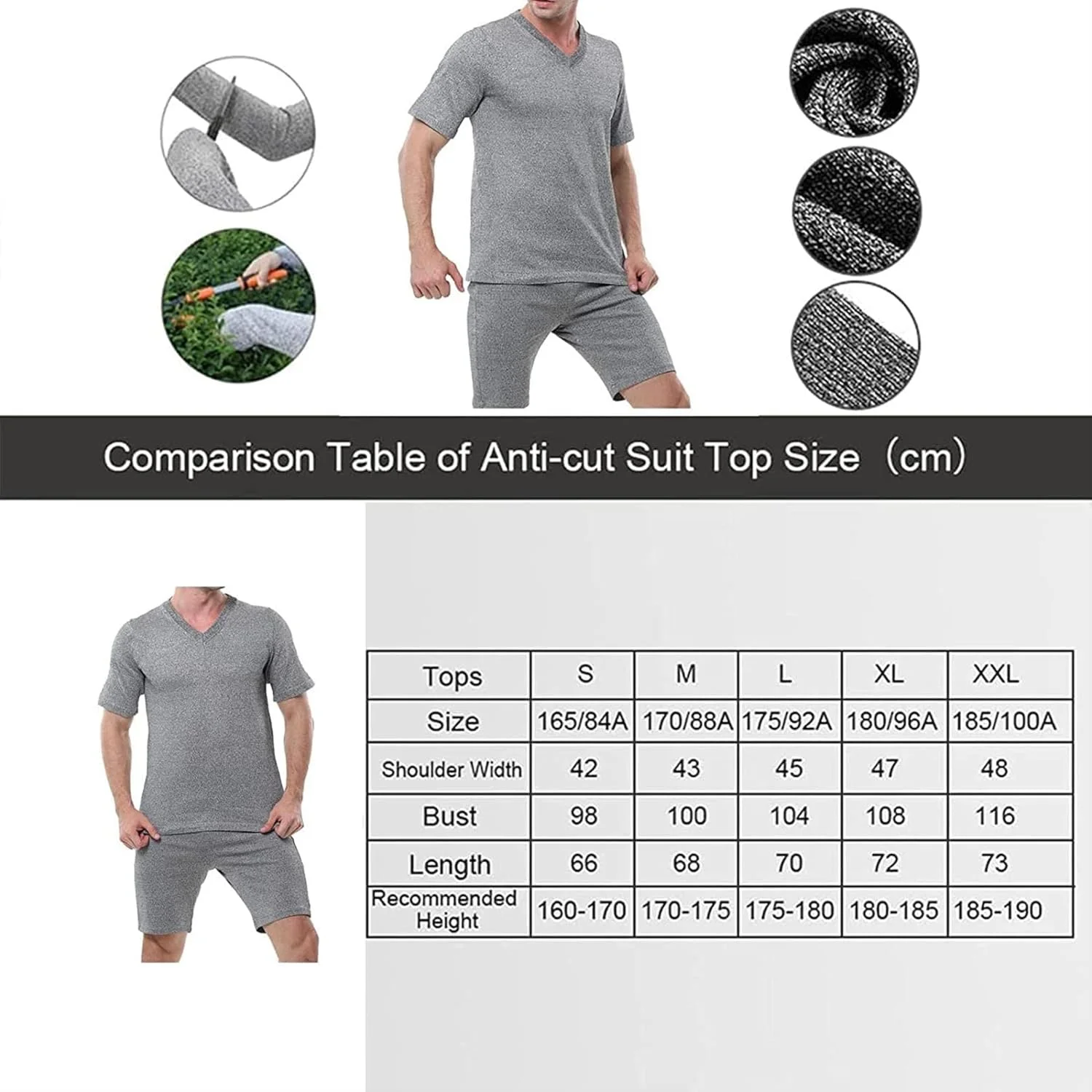 لباس ضد ضربه چاقو 5 لایه، جلیقه و شورت ضد ضربه، جلیقه ایمنی، ژاکت تاکتیکی، لباس امنیتی ضد برش، لباس ضد برش، برای پلیس و پرسنل امنیتی