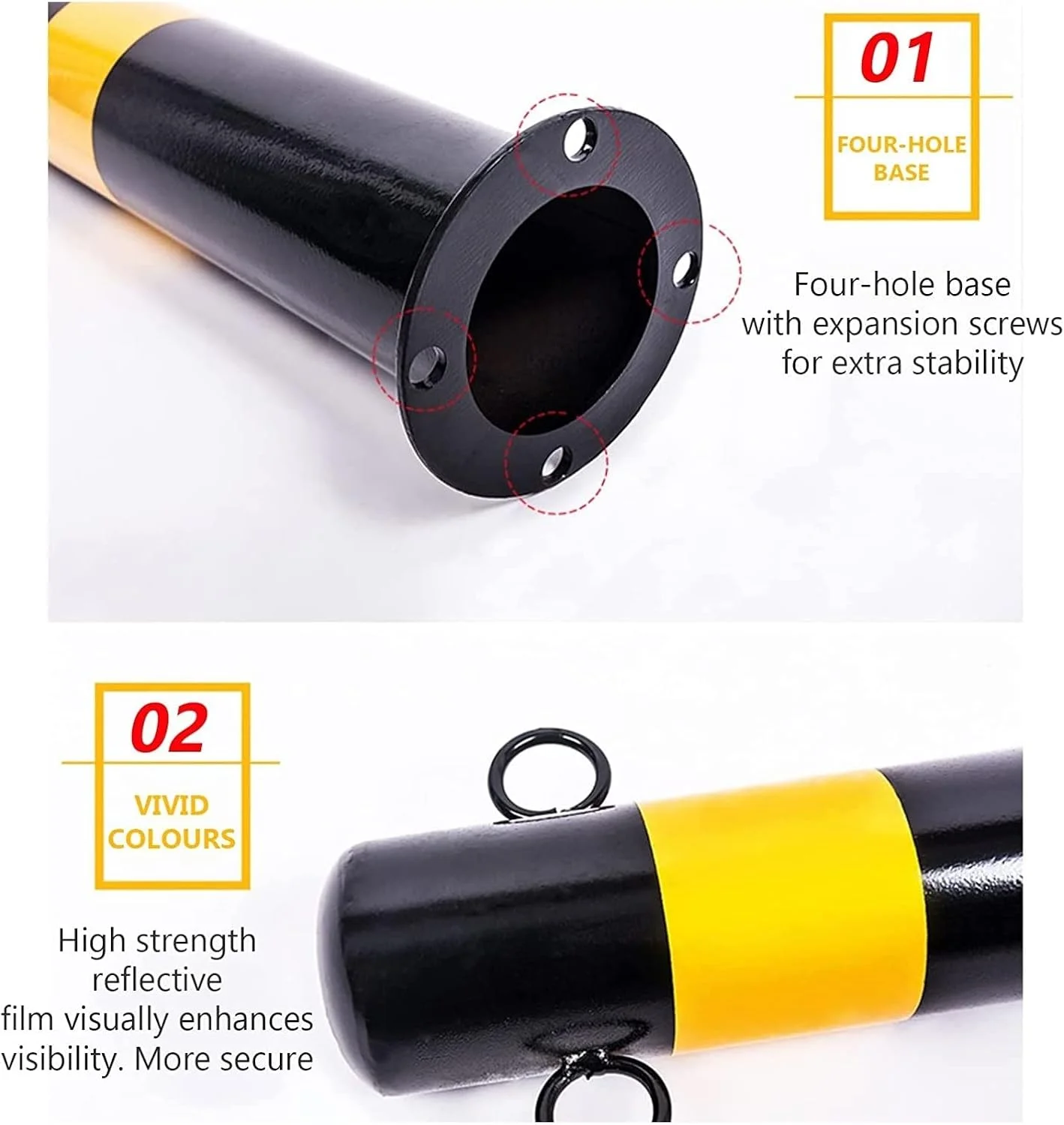 میله های بتنی محافظ پارکینگ، موانع امنیتی برای ورودی پارکینگ، موانع امنیتی خودرو با نوار بازتابنده، میله فلزی برای مصارف صنعتی، تجاری و شخصی میله های بتنی محافظ پارکینگ، موانع امنیتی برای ورودی پارکینگ، موانع امنیتی خودرو با نوار بازتابنده، میله فلزی برای مصارف صنعتی، تجاری و شخصی