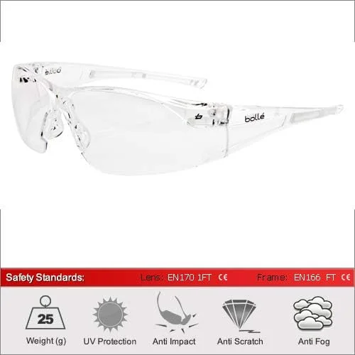 عینک ایمنی Bolle Safety - مدل RUSH - شفاف
