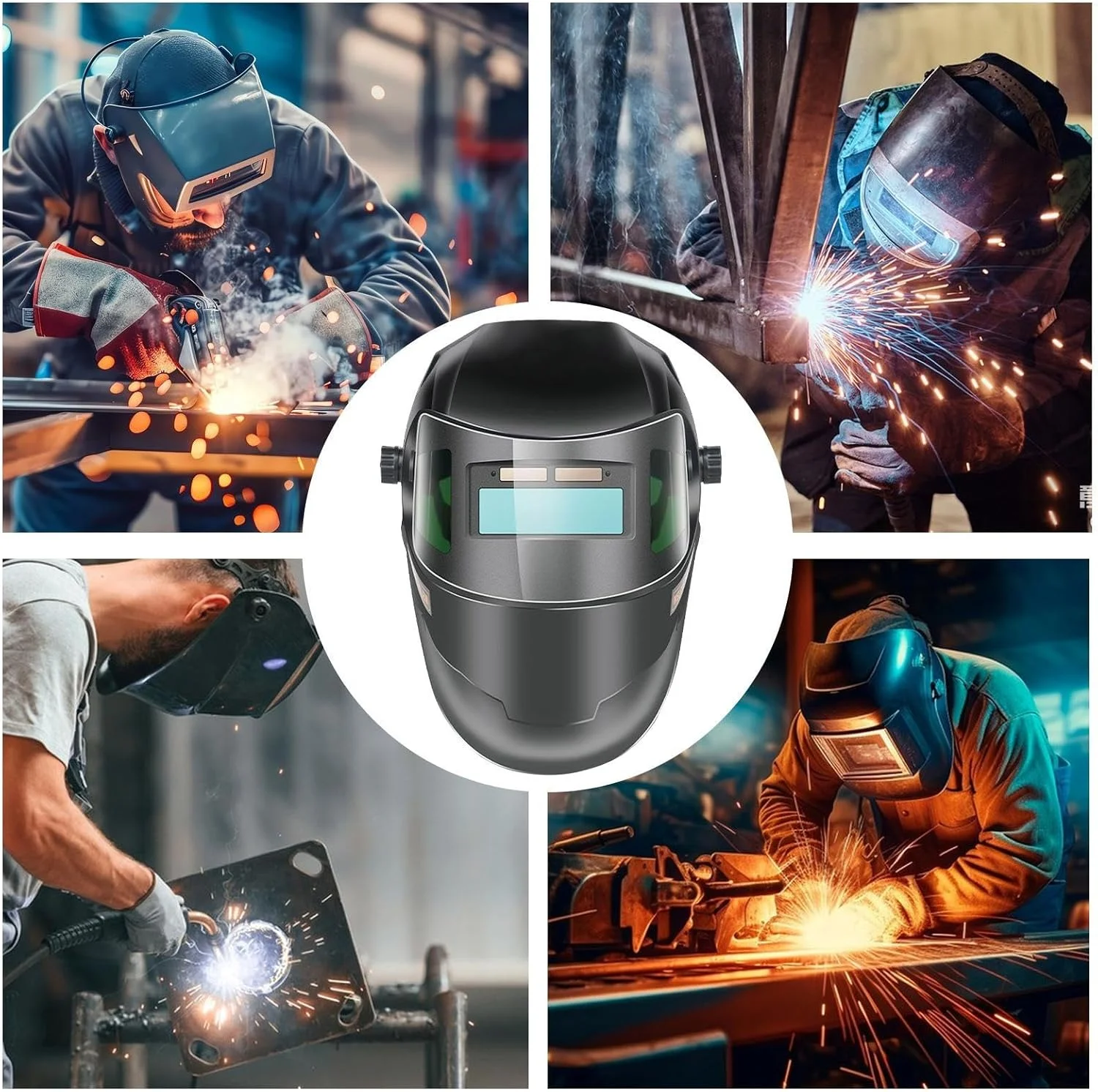 ماسک جوشکاری با تیرگی خودکار - محافظ جوشکاری و لحیم کاری برای تعمیرات خودرو، سایت ساخت و ساز، نگهداری صنعتی و جوشکاران حرفه ای