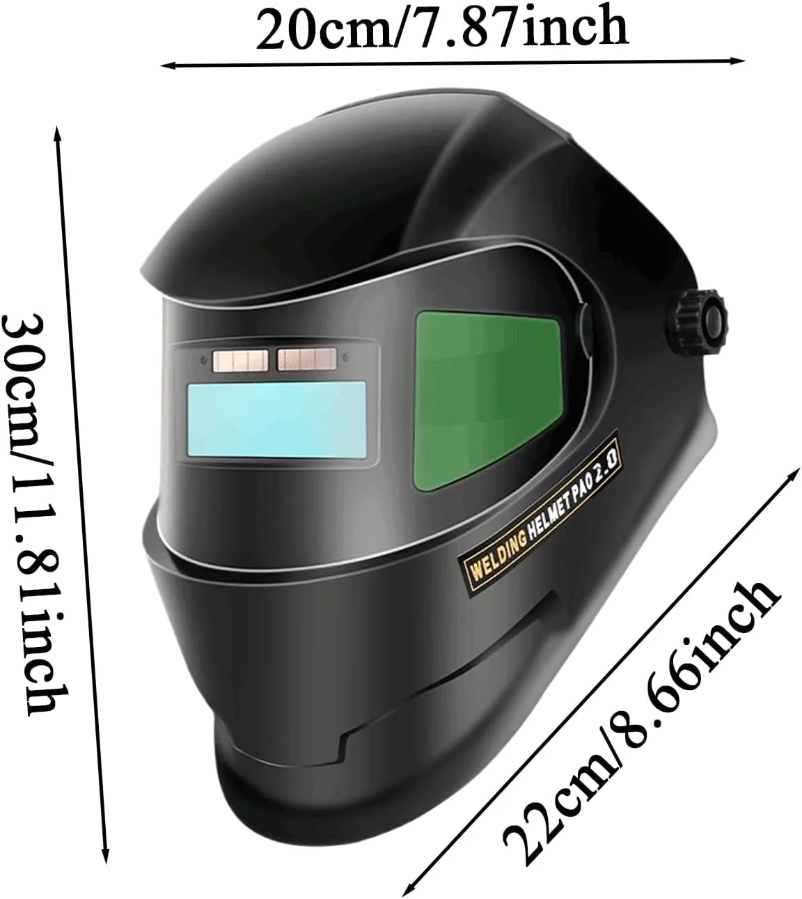 کلاه ایمنی جوشکاری با تیرگی خودکار - محافظ صورت برای جوشکاری، لحیم کاری، مناسب برای سایت های ساختمانی، نگهداری صنعتی، پروژه های مجسمه سازی، لوله کش ها و تعمیرکاران ابزارآلات کشاورزی