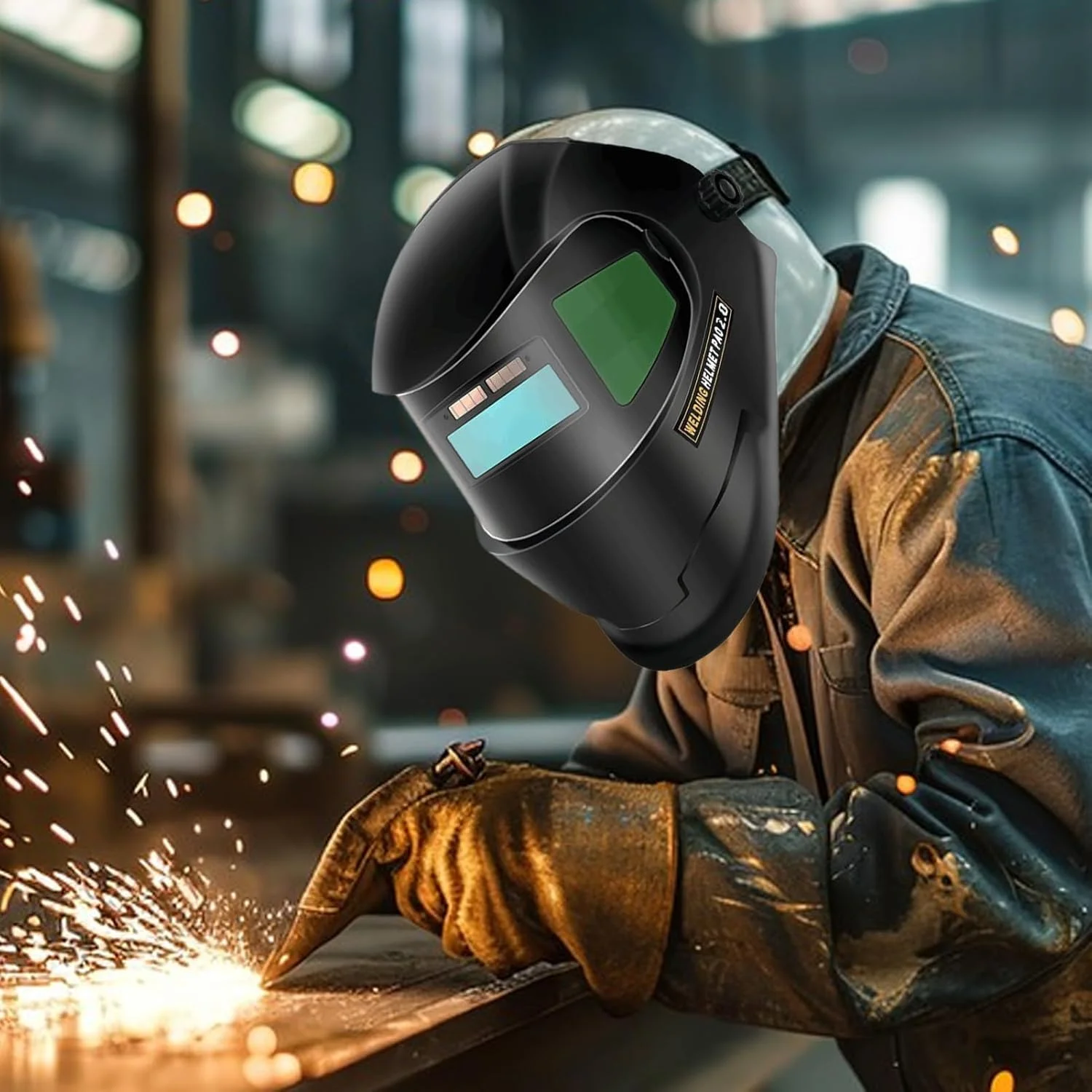 ماسک جوشکاری اتوماتیک تیره شونده - محافظ جوشکاری، پوشش محافظ لحیم کاری برای تعمیرکاران لوله، تکنسین های خودرو، تعمیرگاه های خودرو