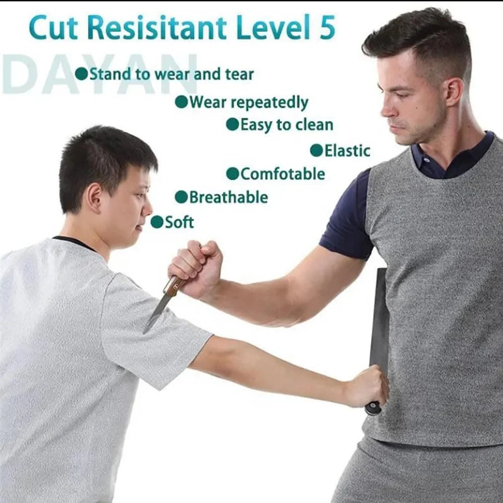 تی شرت ضد برش، جلیقه محافظ سطح 5 ضد برش و ضد ضربه، یقه گرد آستین کوتاه، مناسب برای کار با شیشه، کارخانه شیشه، تعمیرگاه خودرو تی شرت ضد برش، جلیقه محافظ سطح 5 ضد برش و ضد ضربه، یقه گرد آستین کوتاه، مناسب برای کار با شیشه، کارخانه شیشه، تعمیرگاه خودرو