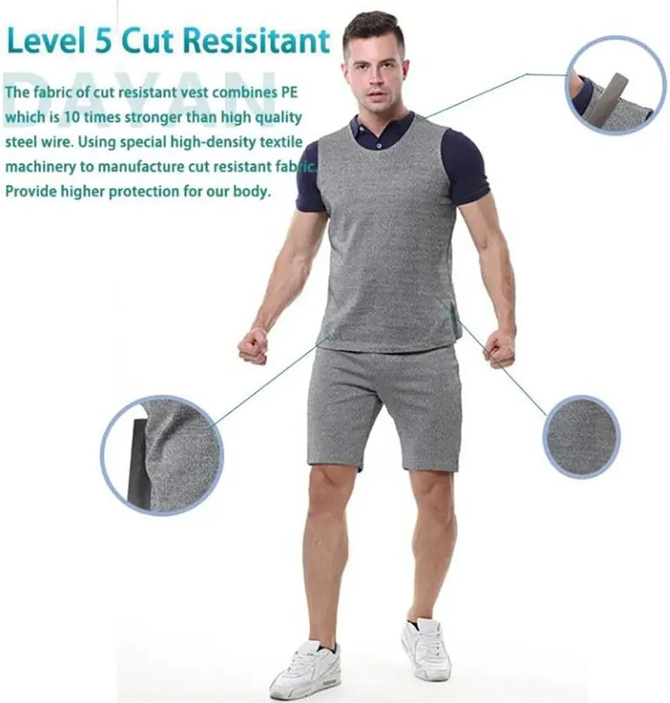 تی شرت ضد برش، جلیقه محافظ سطح 5 ضد برش و ضد ضربه، یقه گرد آستین کوتاه، مناسب برای کار با شیشه، کارخانه شیشه، تعمیرگاه خودرو تی شرت ضد برش، جلیقه محافظ سطح 5 ضد برش و ضد ضربه، یقه گرد آستین کوتاه، مناسب برای کار با شیشه، کارخانه شیشه، تعمیرگاه خودرو