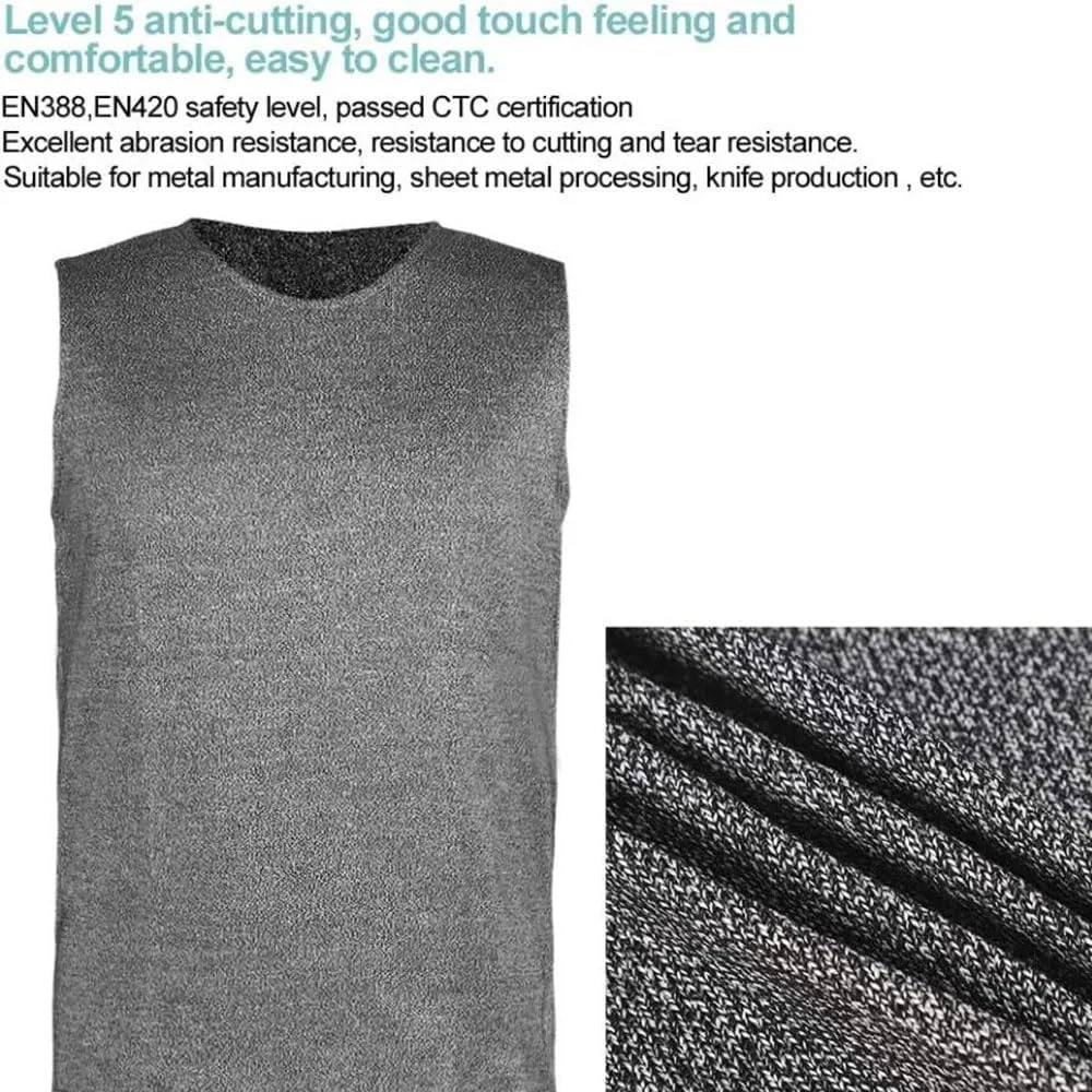 تی شرت ضد برش، جلیقه محافظ سطح 5 ضد برش و ضد ضربه، یقه گرد آستین کوتاه، مناسب برای کار با شیشه، کارخانه شیشه، تعمیرگاه خودرو تی شرت ضد برش، جلیقه محافظ سطح 5 ضد برش و ضد ضربه، یقه گرد آستین کوتاه، مناسب برای کار با شیشه، کارخانه شیشه، تعمیرگاه خودرو