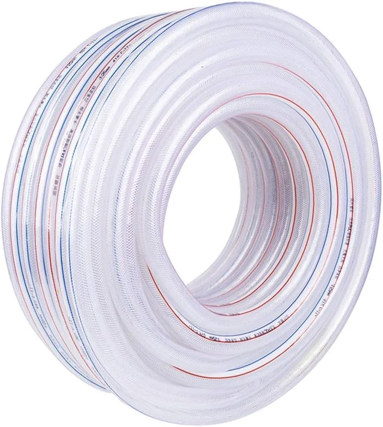 لوله آب ZHWNGXO، 46 نقطه، 1 اینچ، لوله پوست ماری، شلنگ پلاستیکی شفاف PVC، آبیاری کشاورزی، گل زمینی، لوله تاندون گوشت گاو ضد انفجار (اندازه: 25mmx50m)