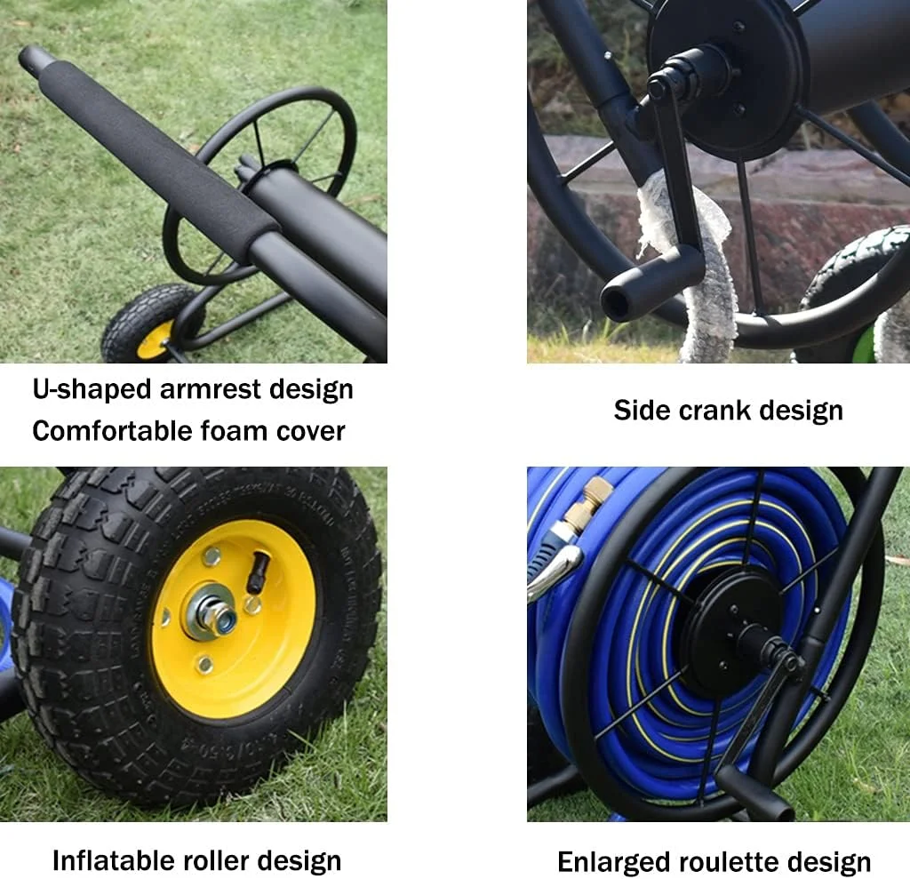 چرخ قرقره شلنگ باغ ZYCSKTL، چرخ دستی قابل حمل برای نگهداری لوله آب در فضای باز با غلتک، قفسه بزرگ شلنگ آبیاری کشاورزی با لوله های آب، آبیاری باغ (رنگ: مشکی، اندازه: +25mm 50M PIPE) چرخ قرقره شلنگ باغ ZYCSKTL، چرخ دستی قابل حمل برای نگهداری لوله آب در فضای باز با غلتک، قفسه بزرگ شلنگ آبیاری کشاورزی با لوله های آب، آبیاری باغ (رنگ: مشکی، اندازه: +25mm 50M PIPE)