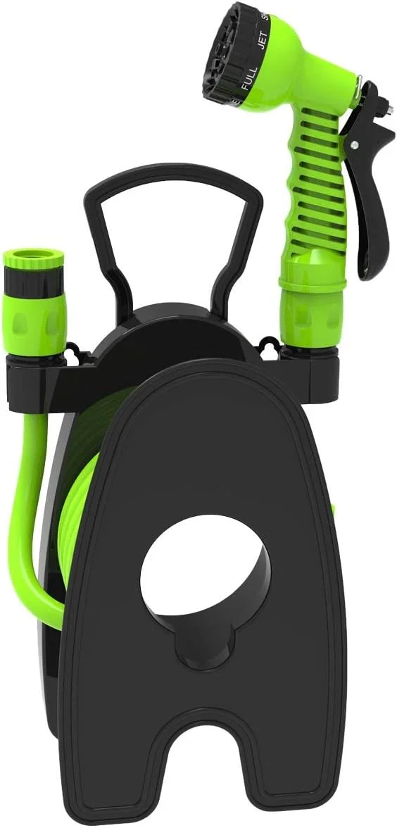 چرخ قرقره شلنگ باغ مینی قابل حمل WWART به همراه مجموعه آبپاش، مناسب برای مصارف کشاورزی، نگهداری خانگی، شستشوی خودرو با شلنگ 10 متری و مقاوم