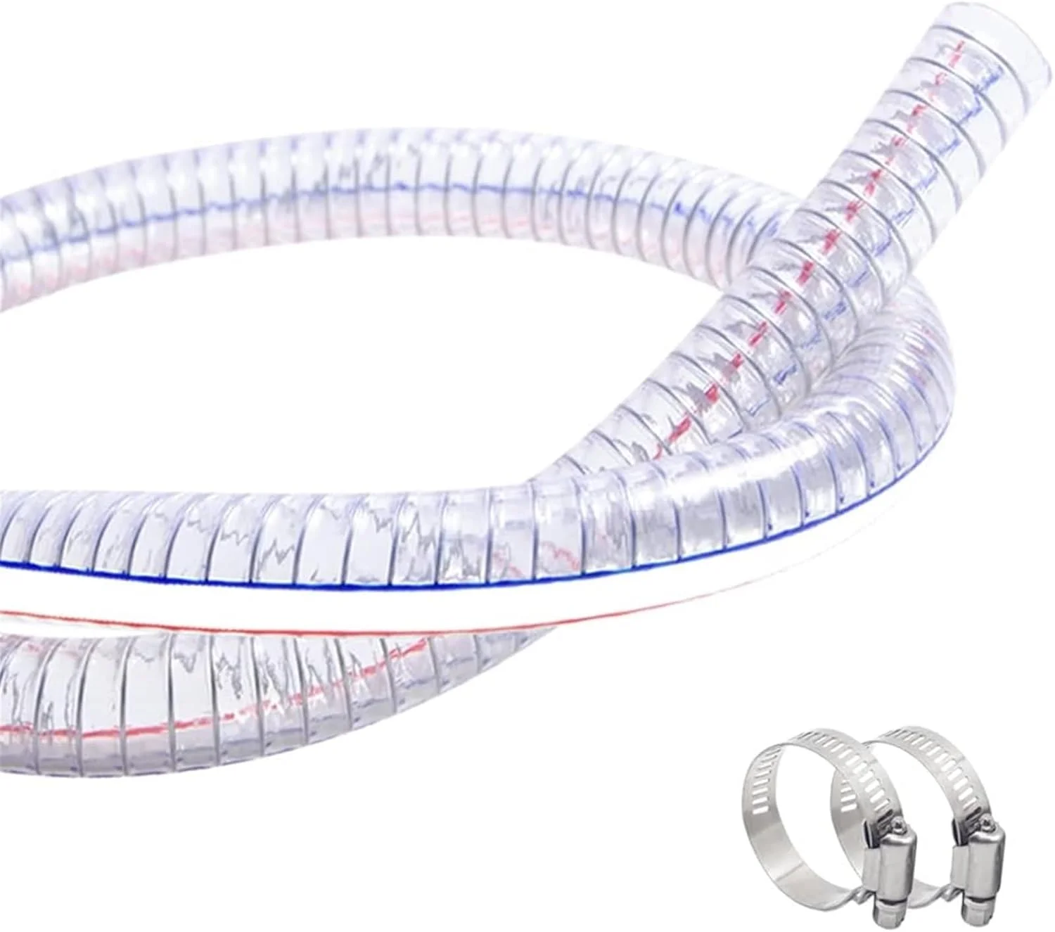 شلنگ انعطاف پذیر PVC مکش سیم فولادی سنگین THE WHITE SHOP، مقاوم در برابر مواد شیمیایی U-V، لوله وینیل ضخیم، 2 متر (اندازه: 38 میلی متر) شلنگ انعطاف پذیر PVC مکش سیم فولادی سنگین THE WHITE SHOP، مقاوم در برابر مواد شیمیایی U-V، لوله وینیل ضخیم، 2 متر (اندازه: 38 میلی متر)