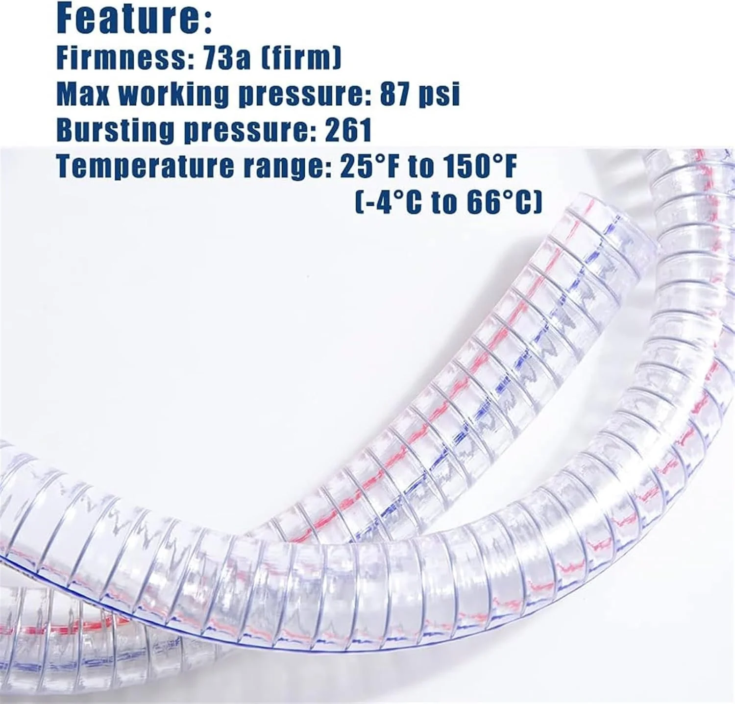 شلنگ انعطاف پذیر PVC مکش سیم فولادی سنگین THE WHITE SHOP، مقاوم در برابر مواد شیمیایی U-V، لوله وینیل ضخیم، 2 متر (اندازه: 38 میلی متر) شلنگ انعطاف پذیر PVC مکش سیم فولادی سنگین THE WHITE SHOP، مقاوم در برابر مواد شیمیایی U-V، لوله وینیل ضخیم، 2 متر (اندازه: 38 میلی متر)